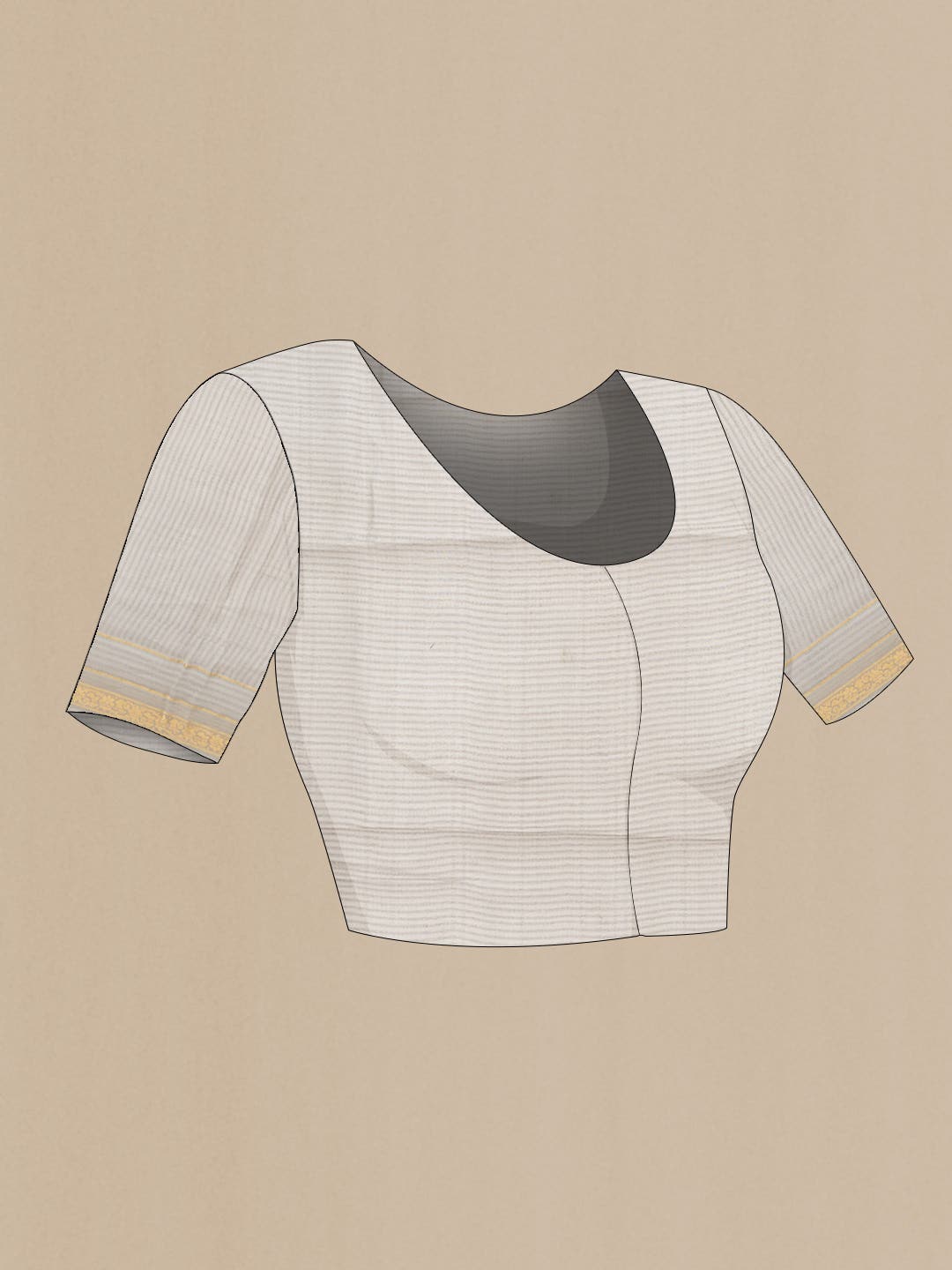 Grey Chanderi Silk Saree