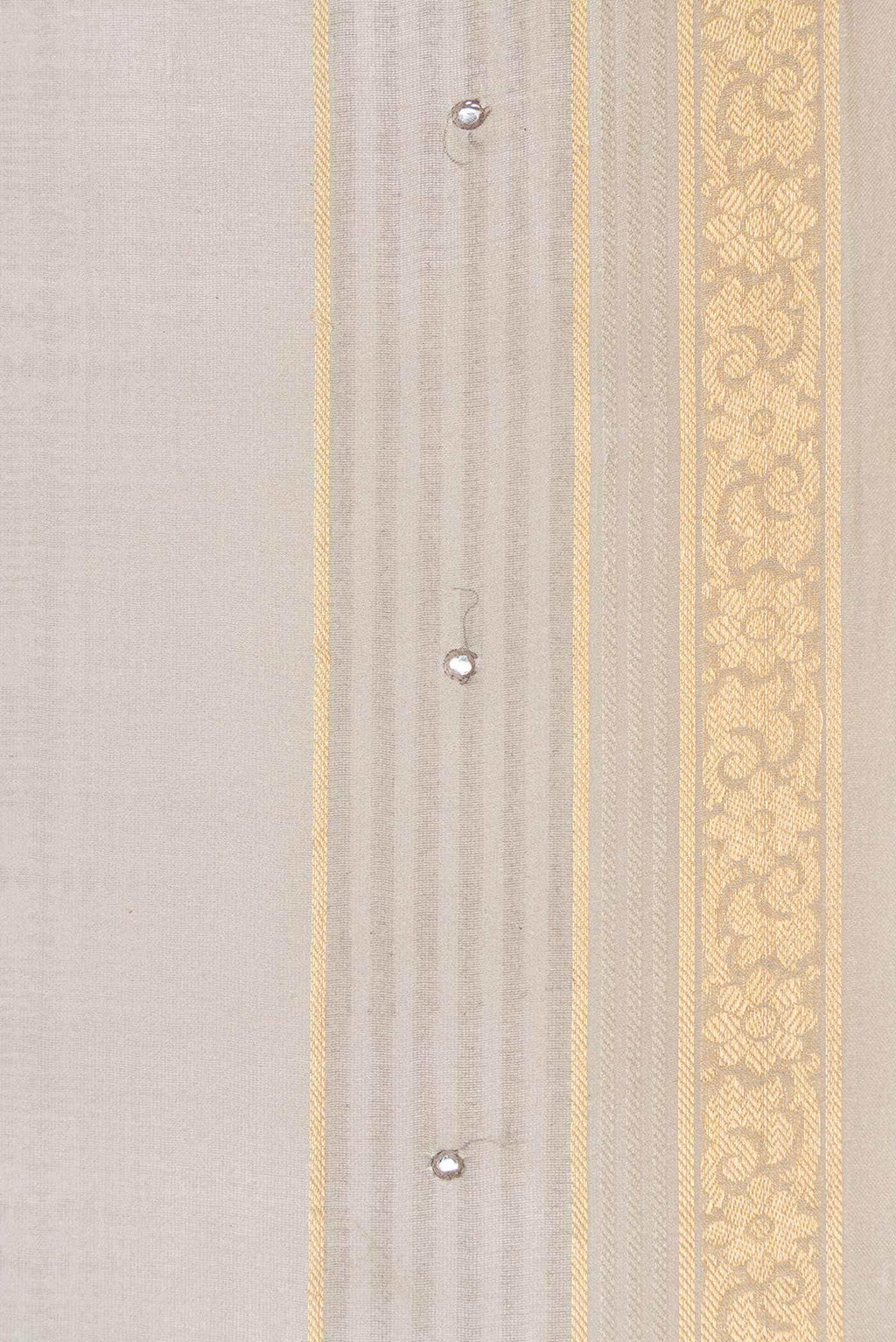 Grey Chanderi Silk Saree