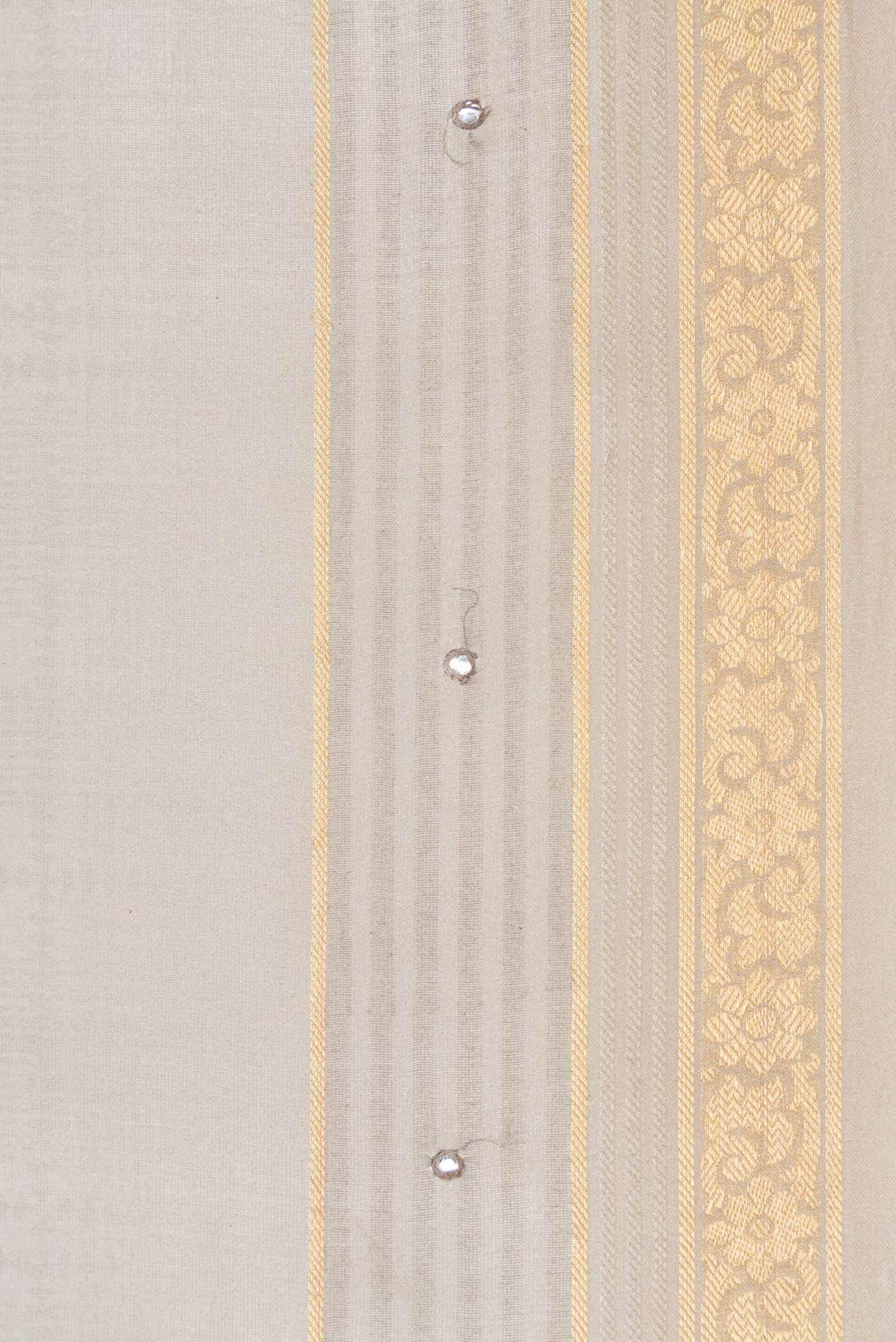 Grey Chanderi Silk Saree