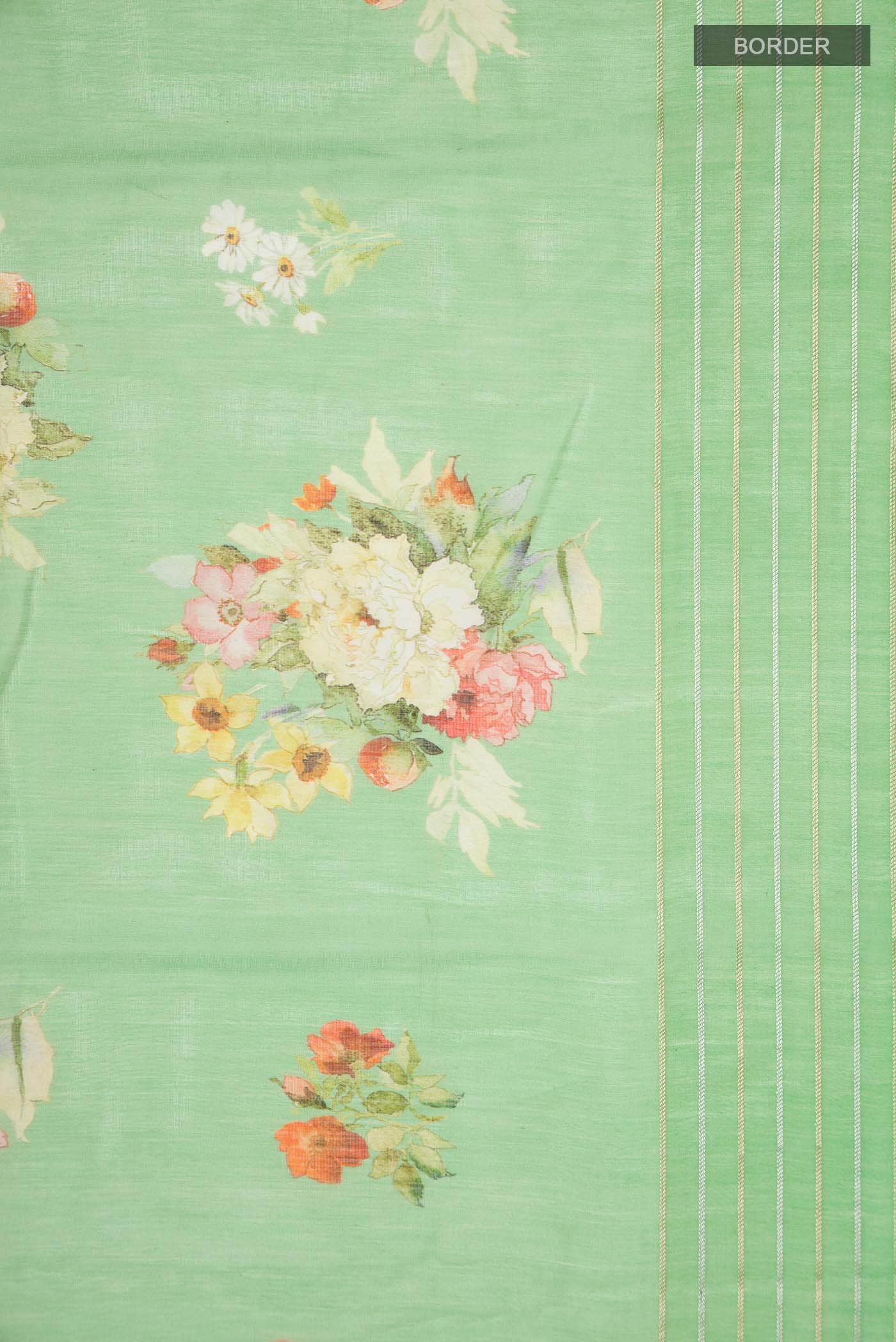 Green Silk Cotton Saree