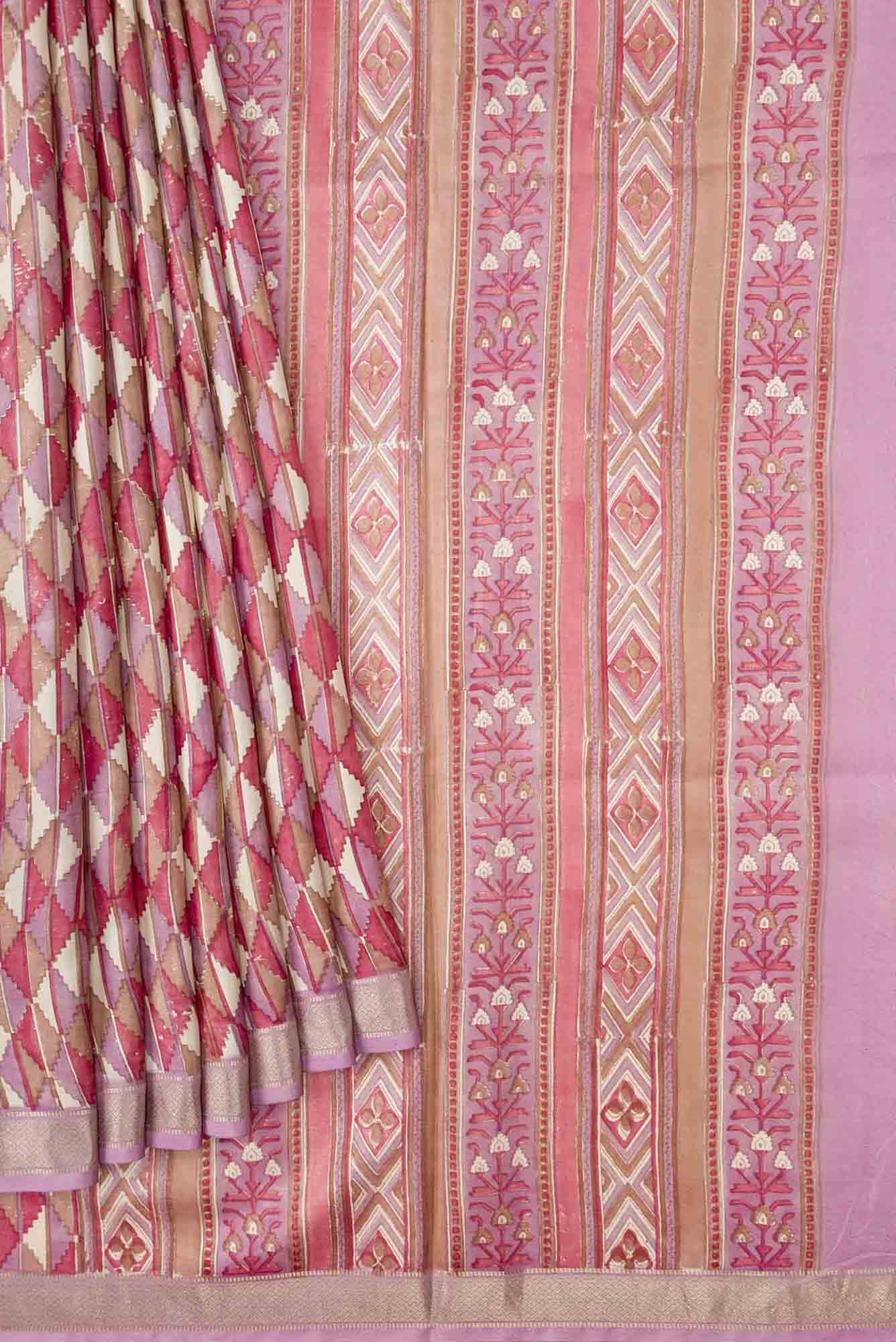 Dark Pink Dual Tone Kanchipuram Silk Saree