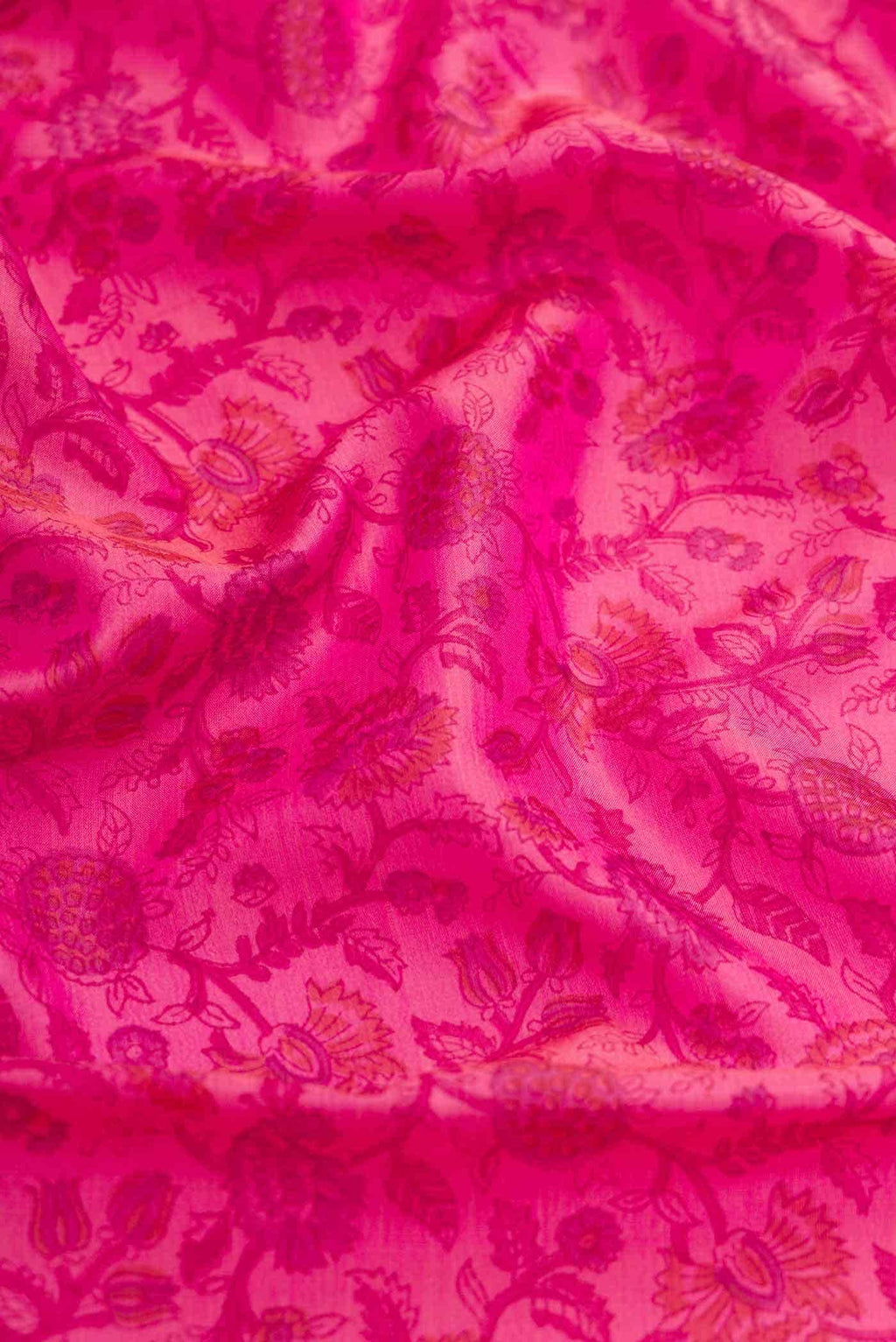 Dark Pink Dual Tone Kanchipuram Silk Saree