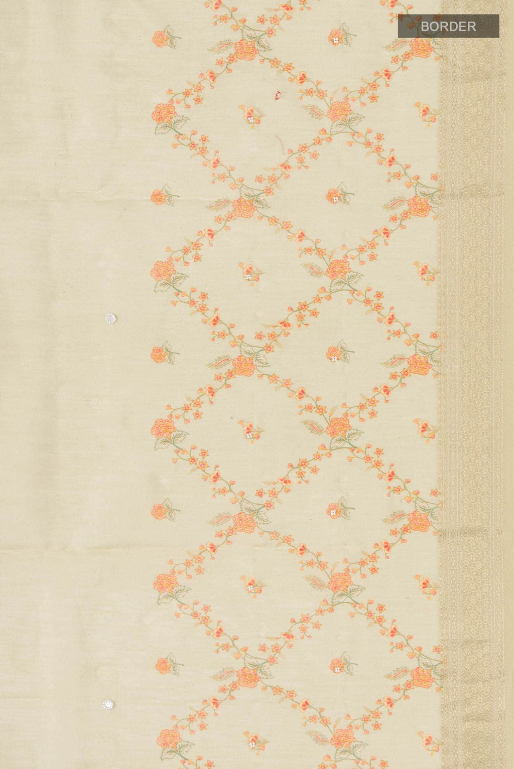 Beige Bhagalpuri Tussar Silk Saree