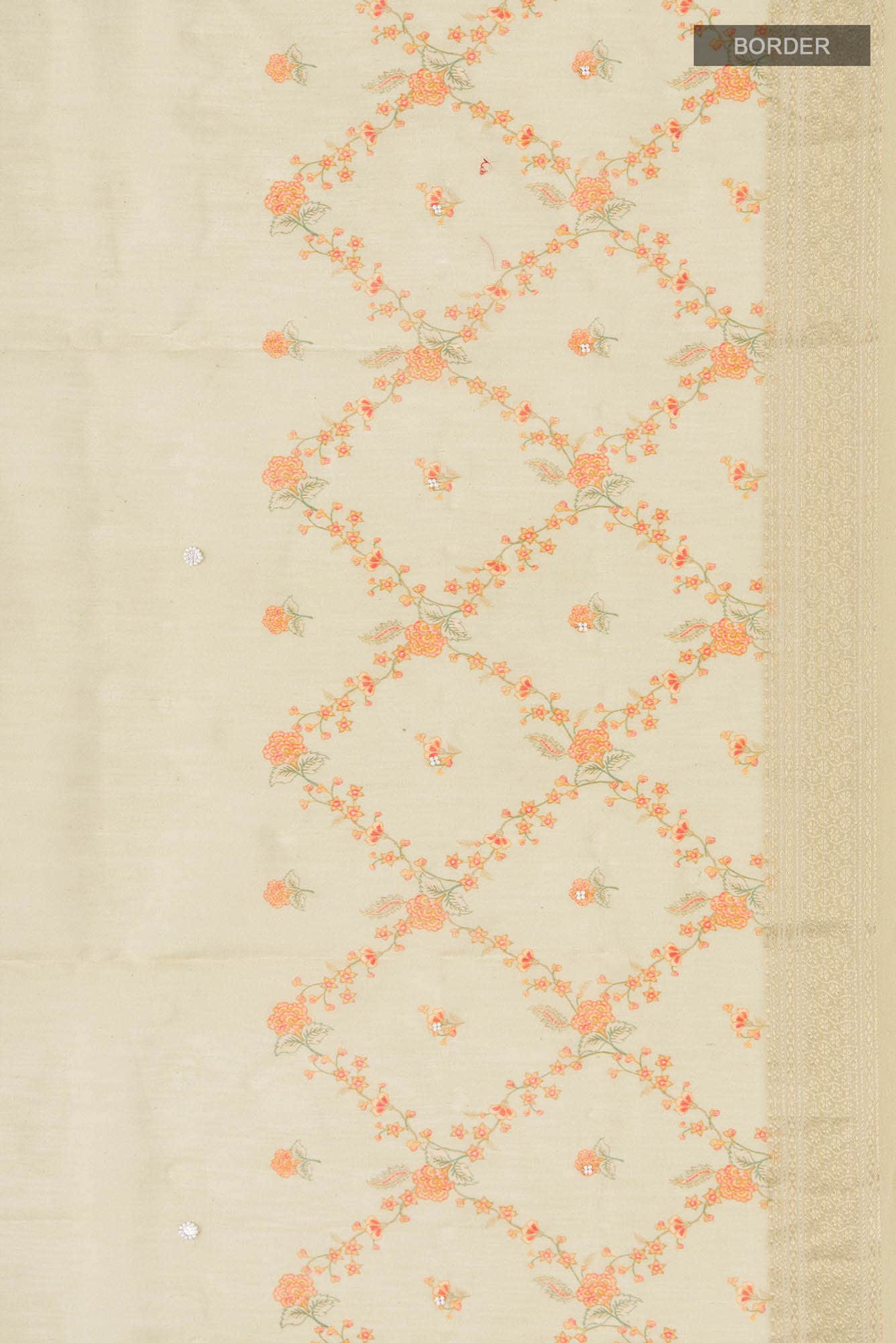 Beige Bhagalpuri Tussar Silk Saree