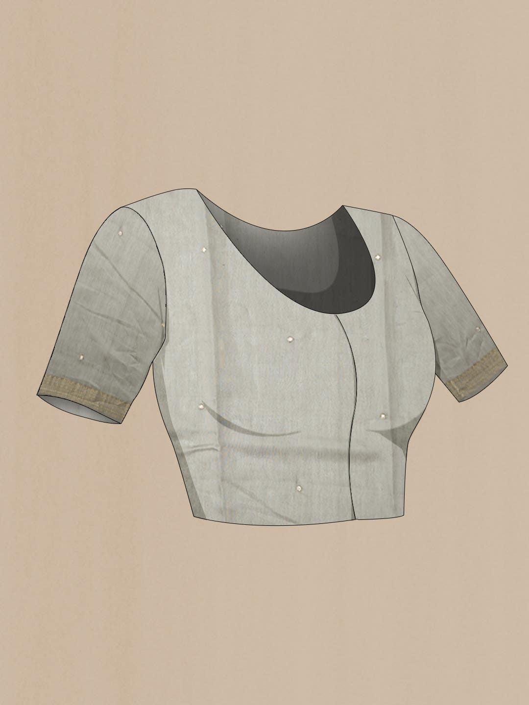 Grey Silk Cotton Saree