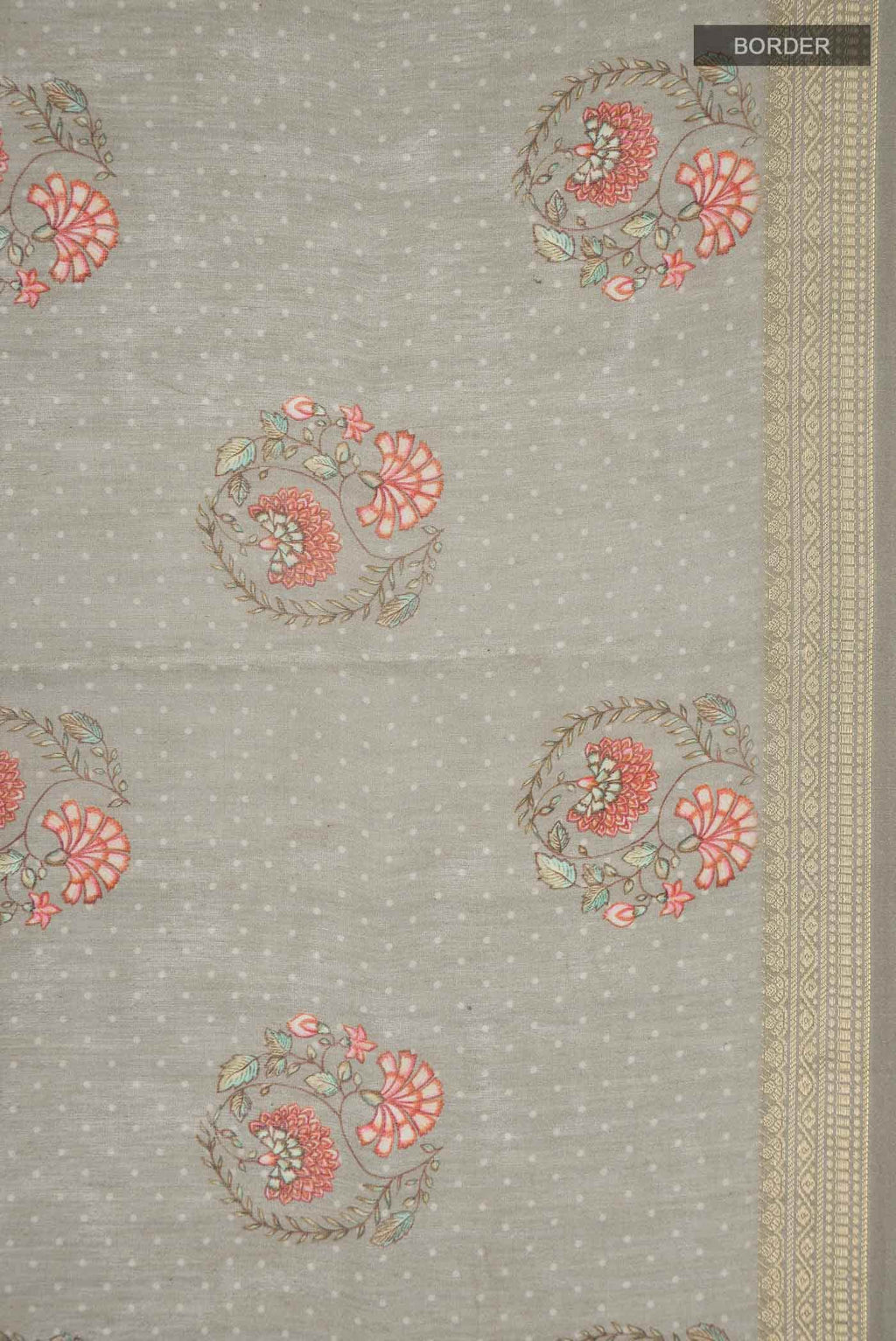 Grey Silk Cotton Saree