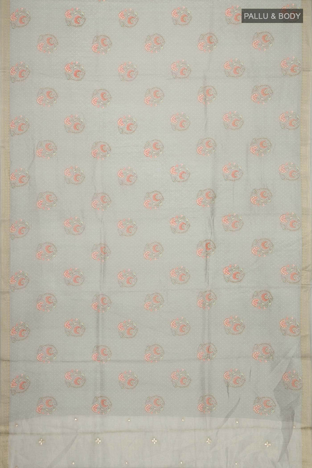 Grey Silk Cotton Saree