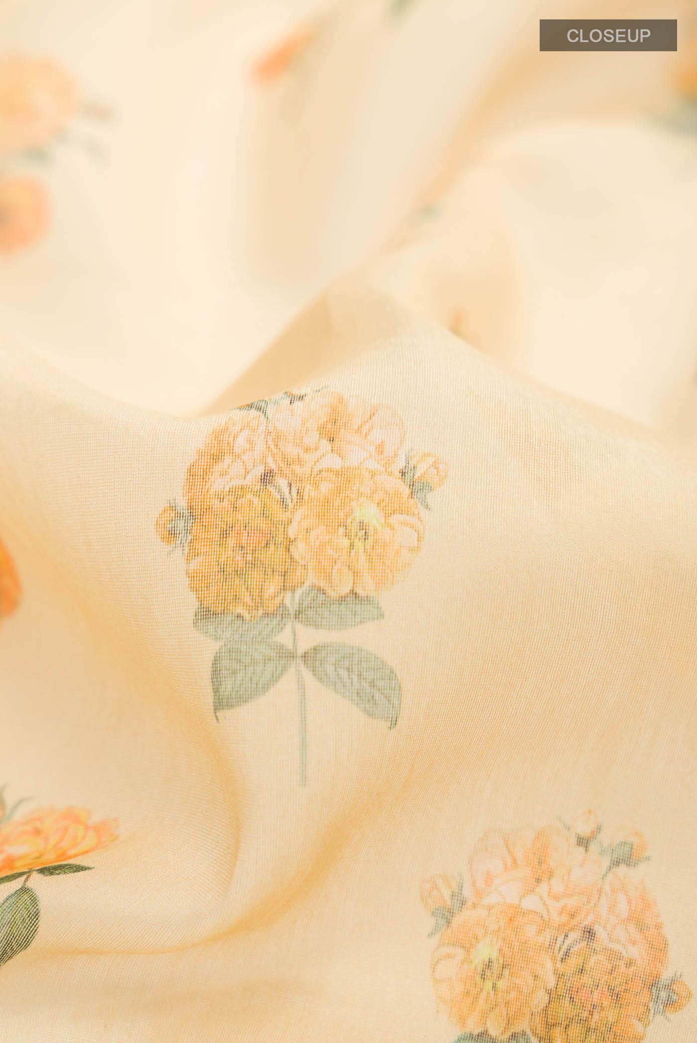 Yellow Tussar Silk Saree