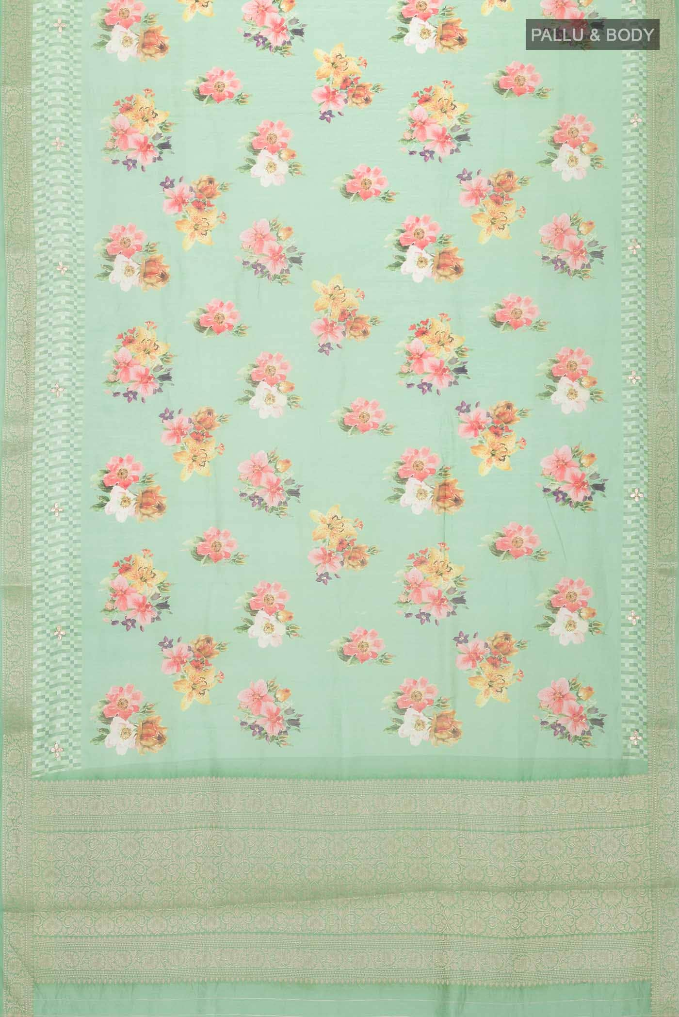 Green Silk Cotton Saree