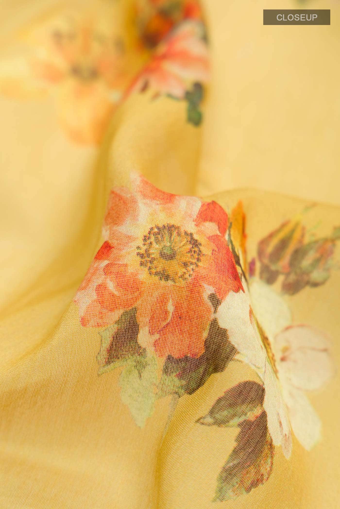 Yellow Silk Cotton Saree