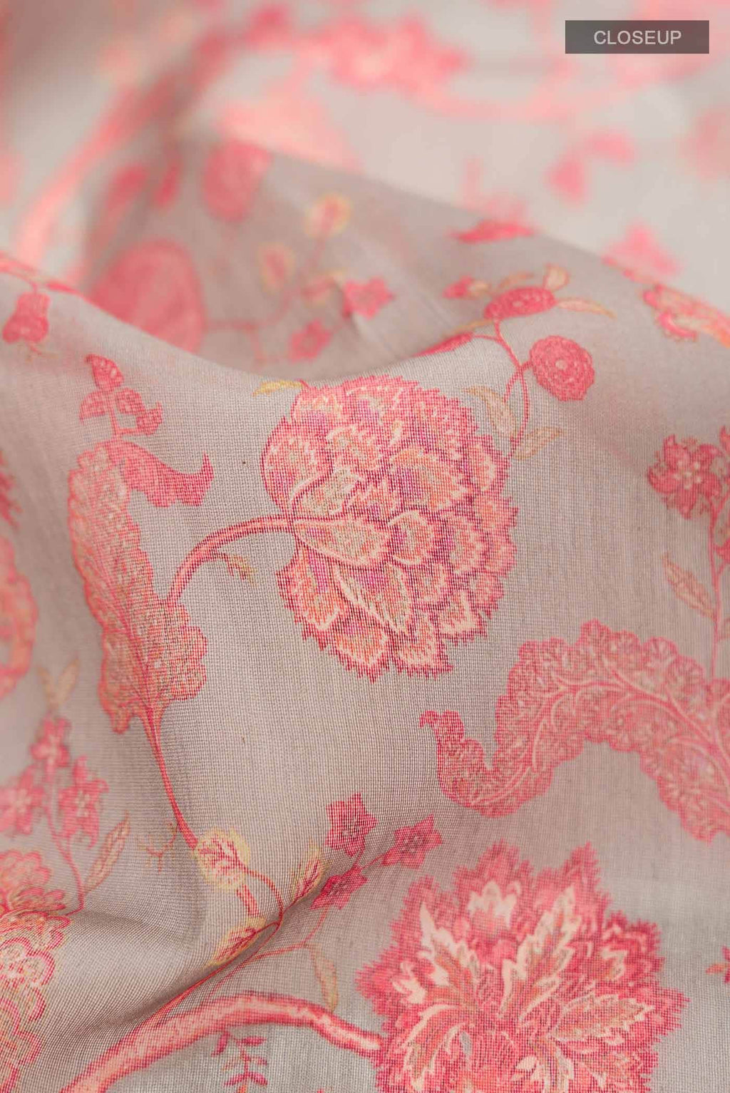 Grey Silk Cotton Saree