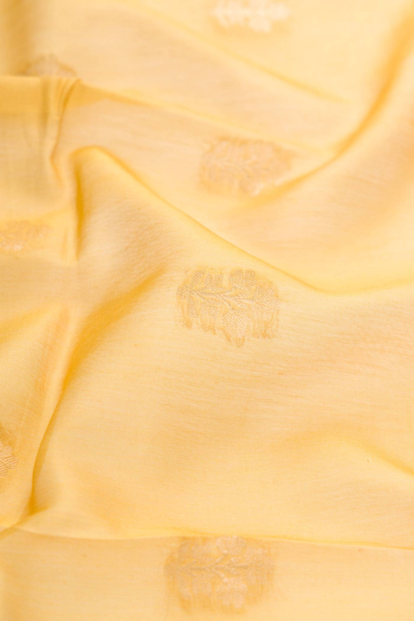 Mustard Chanderi Silk Saree