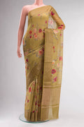 Brown Silk Cotton Saree