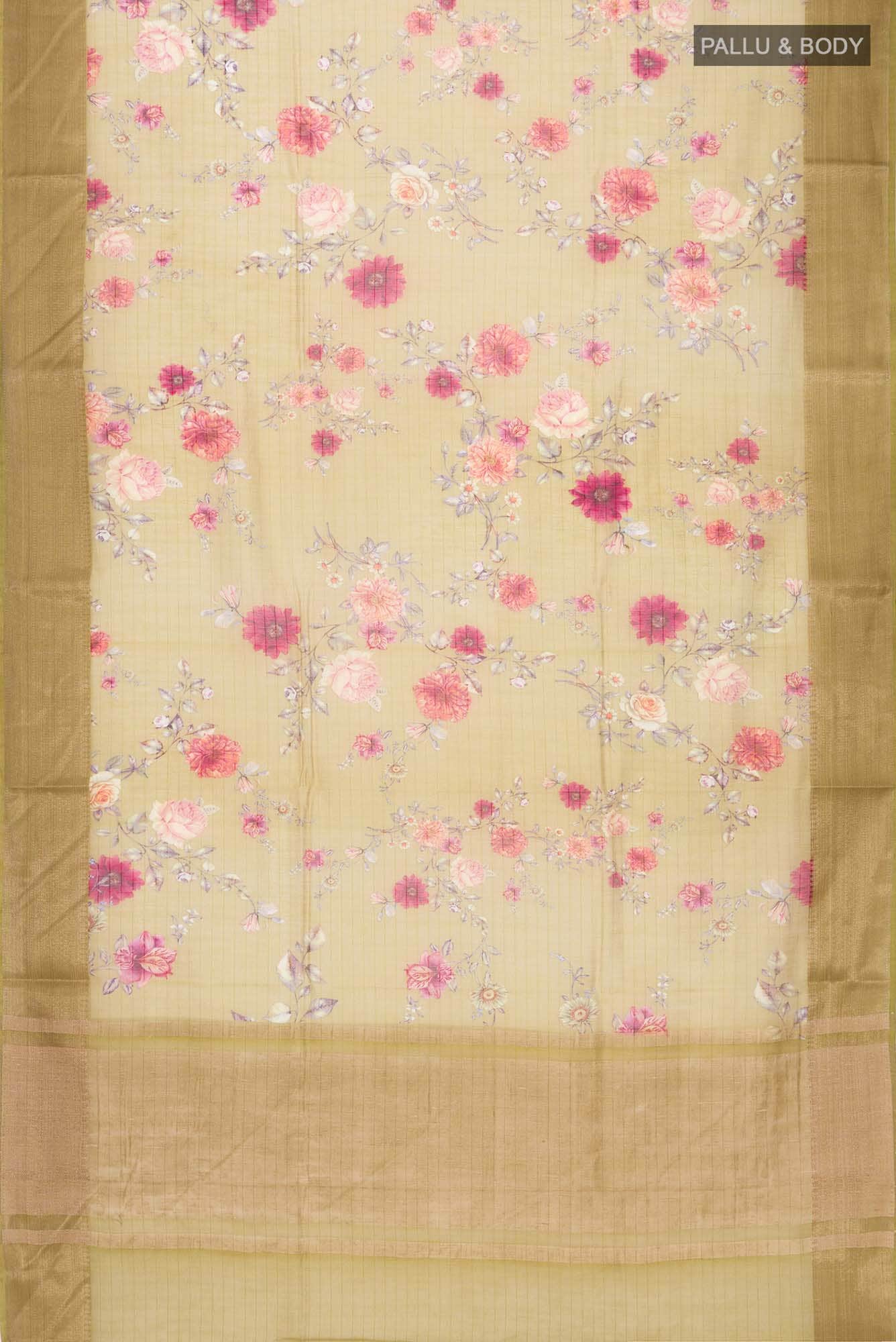 Brown Silk Cotton Saree