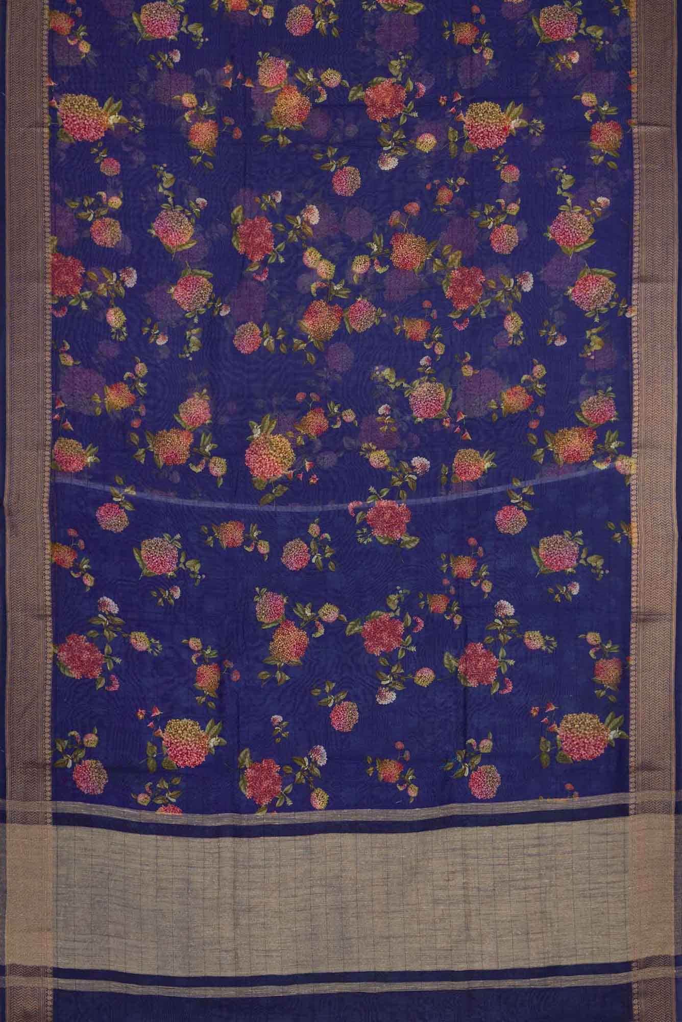 Violet Dual Tone Chanderi Silk Saree