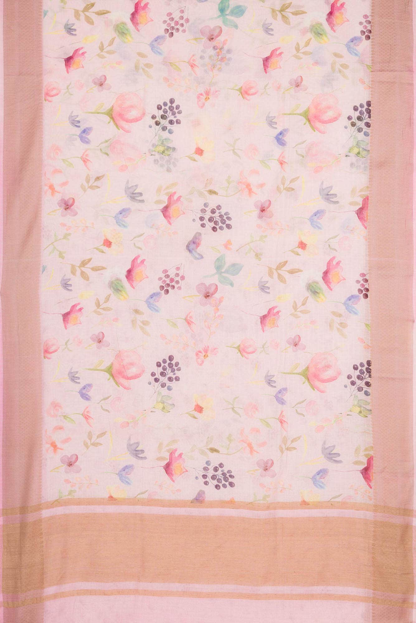 Pink Dual Tone Chanderi Silk Saree