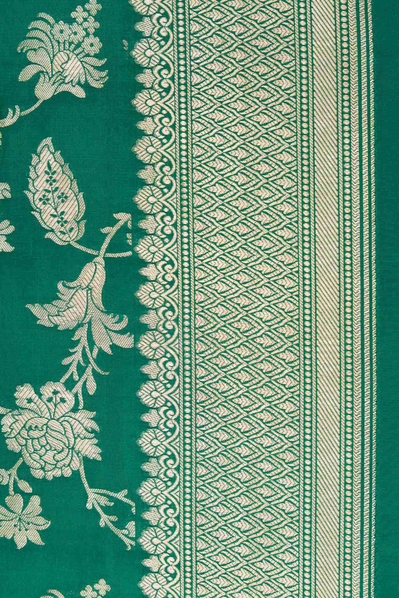 Green Banarasi Silk Saree