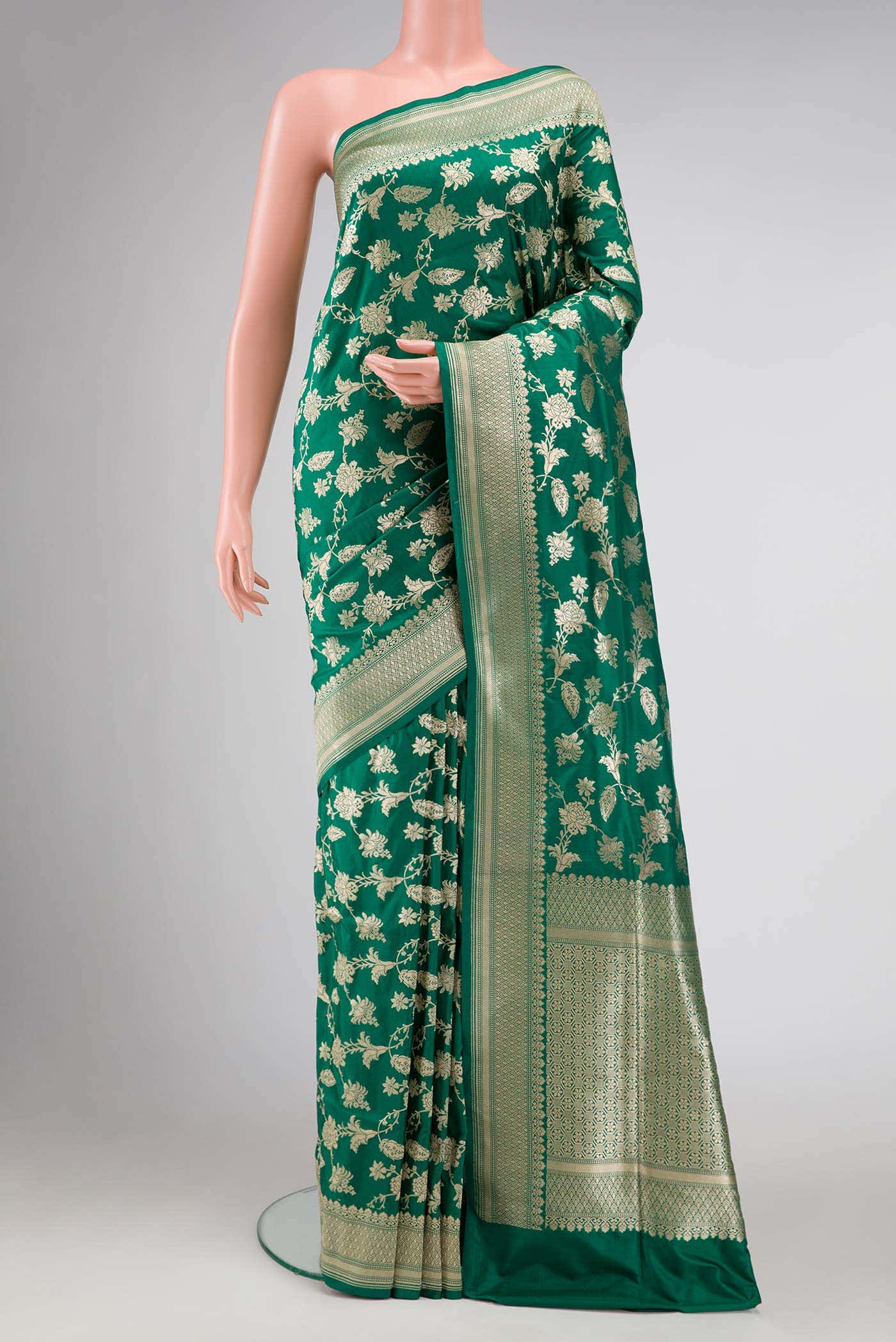 Green Banarasi Silk Saree
