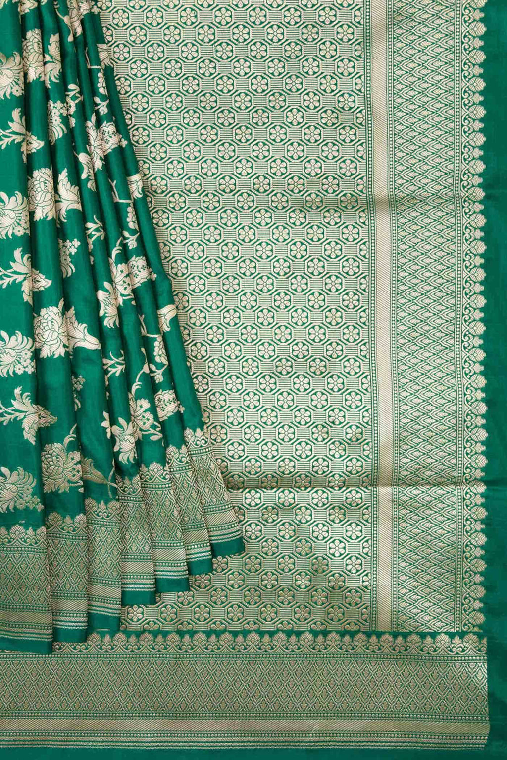 Green Banarasi Silk Saree