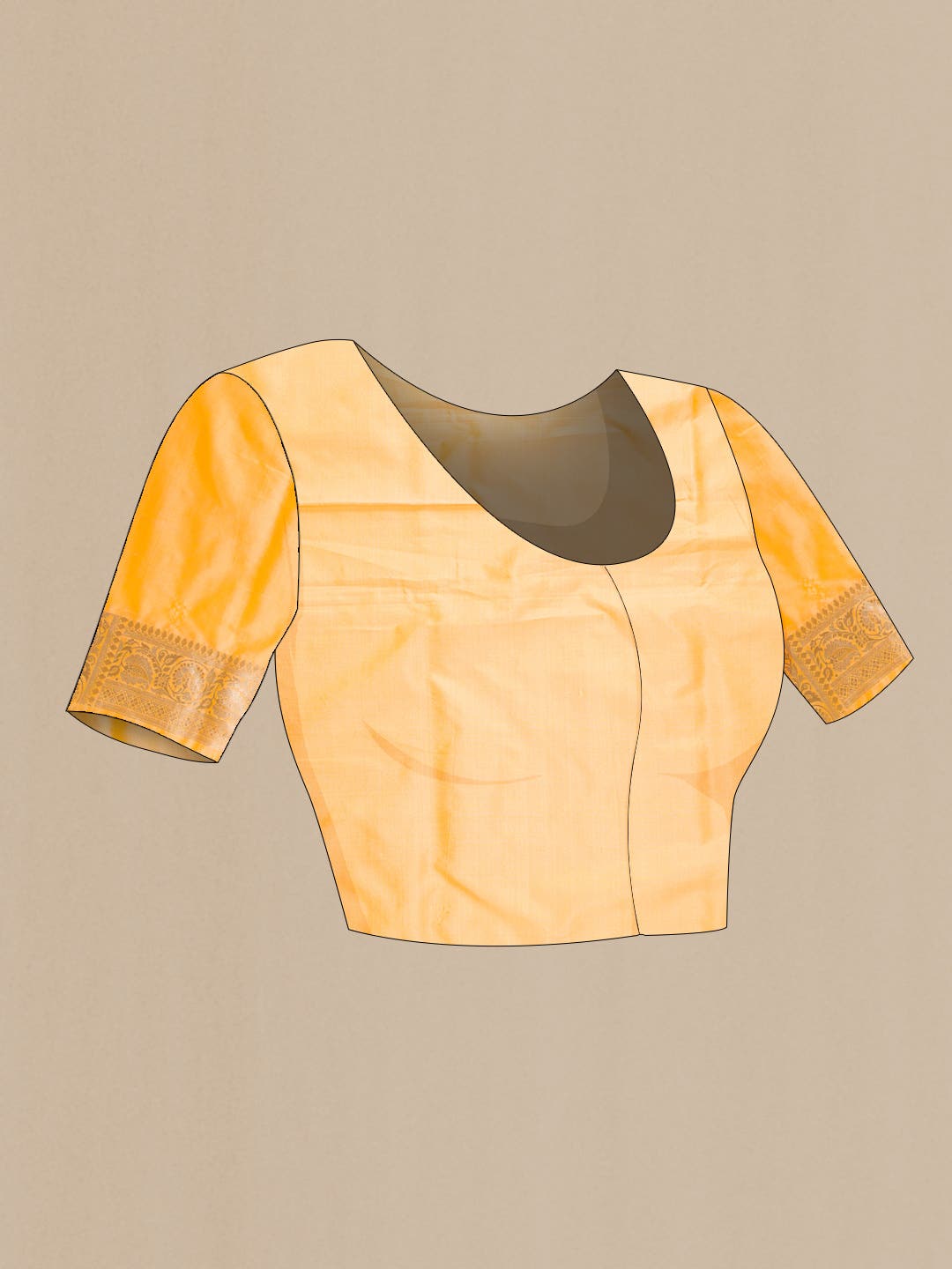 Yellow Banarasi Silk Saree