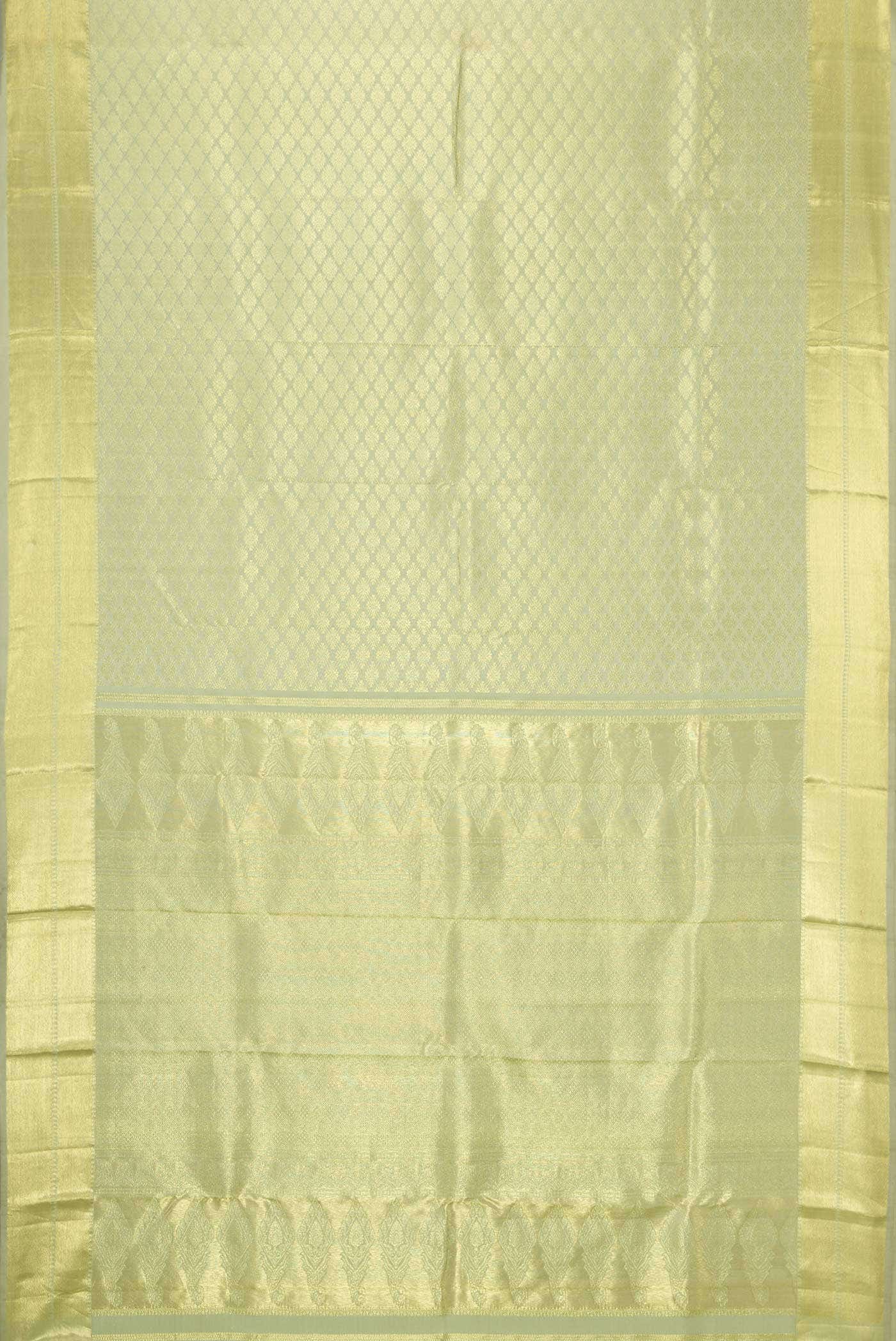 Light Green Dual Tone Kanchipuram Silk Saree