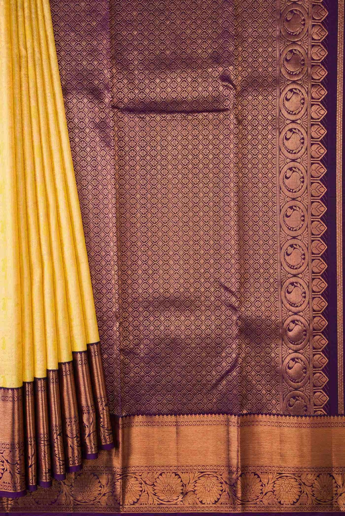 Sandal Kanchipuram Silk Saree