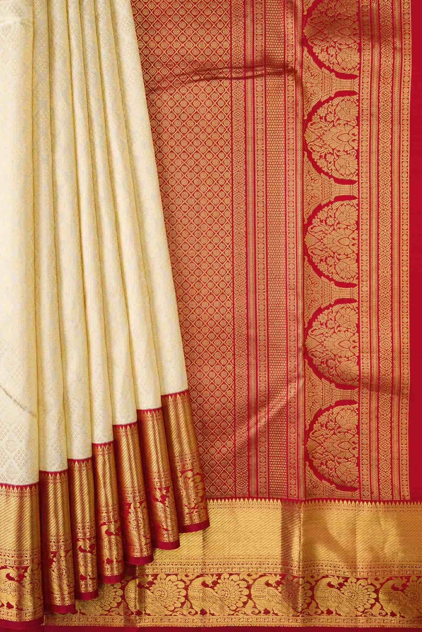 Sandal Kanchipuram Silk Saree