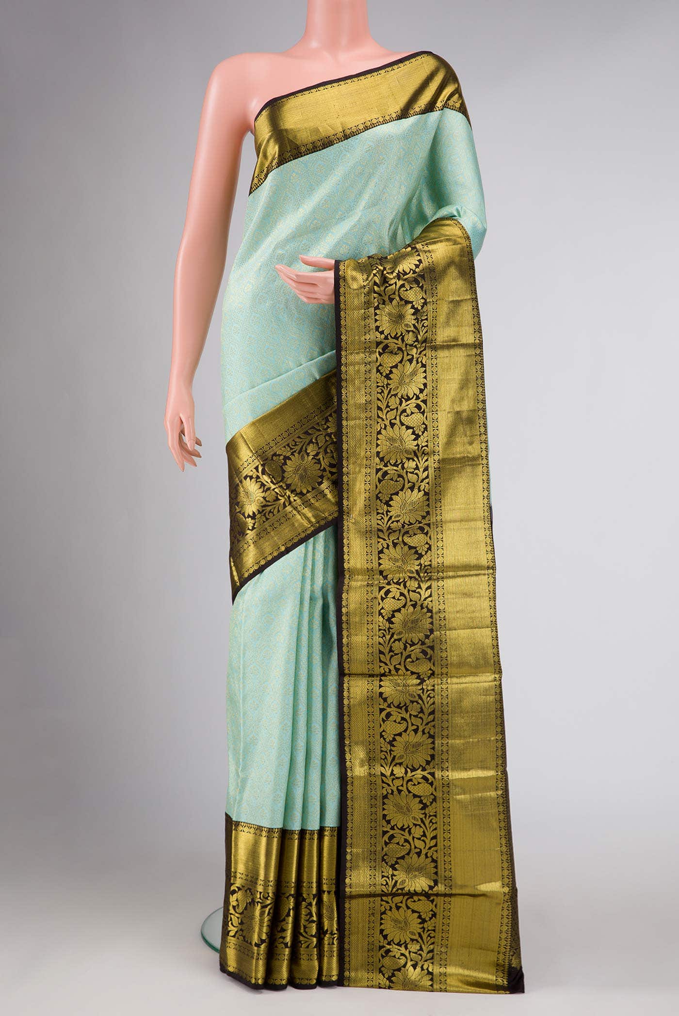 Light Blue Kanchipuram Silk Saree