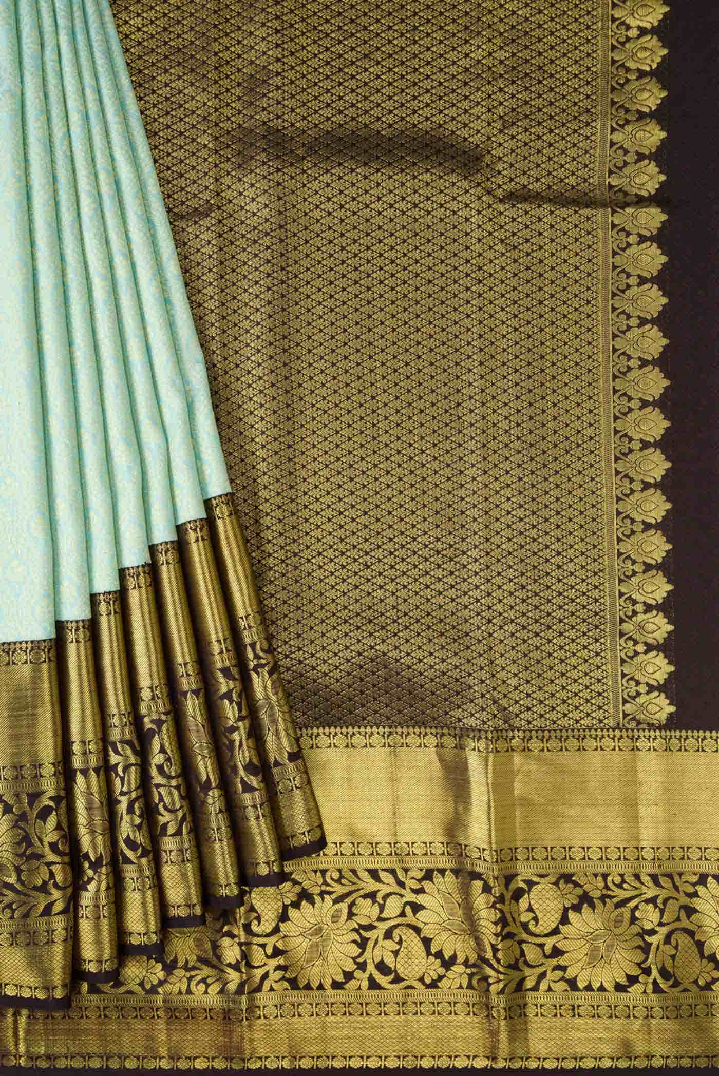 Light Blue Kanchipuram Silk Saree