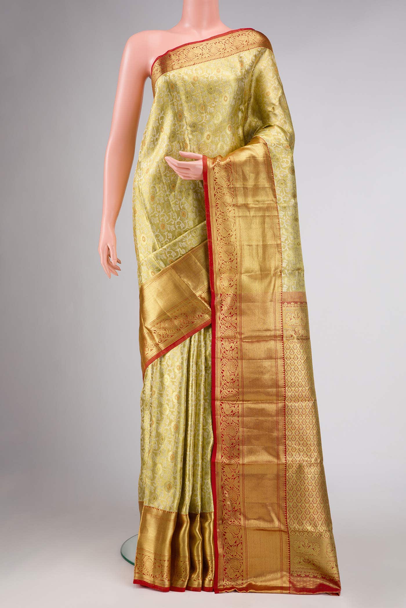 Gold Kanchipuram Tissue Silk Saree