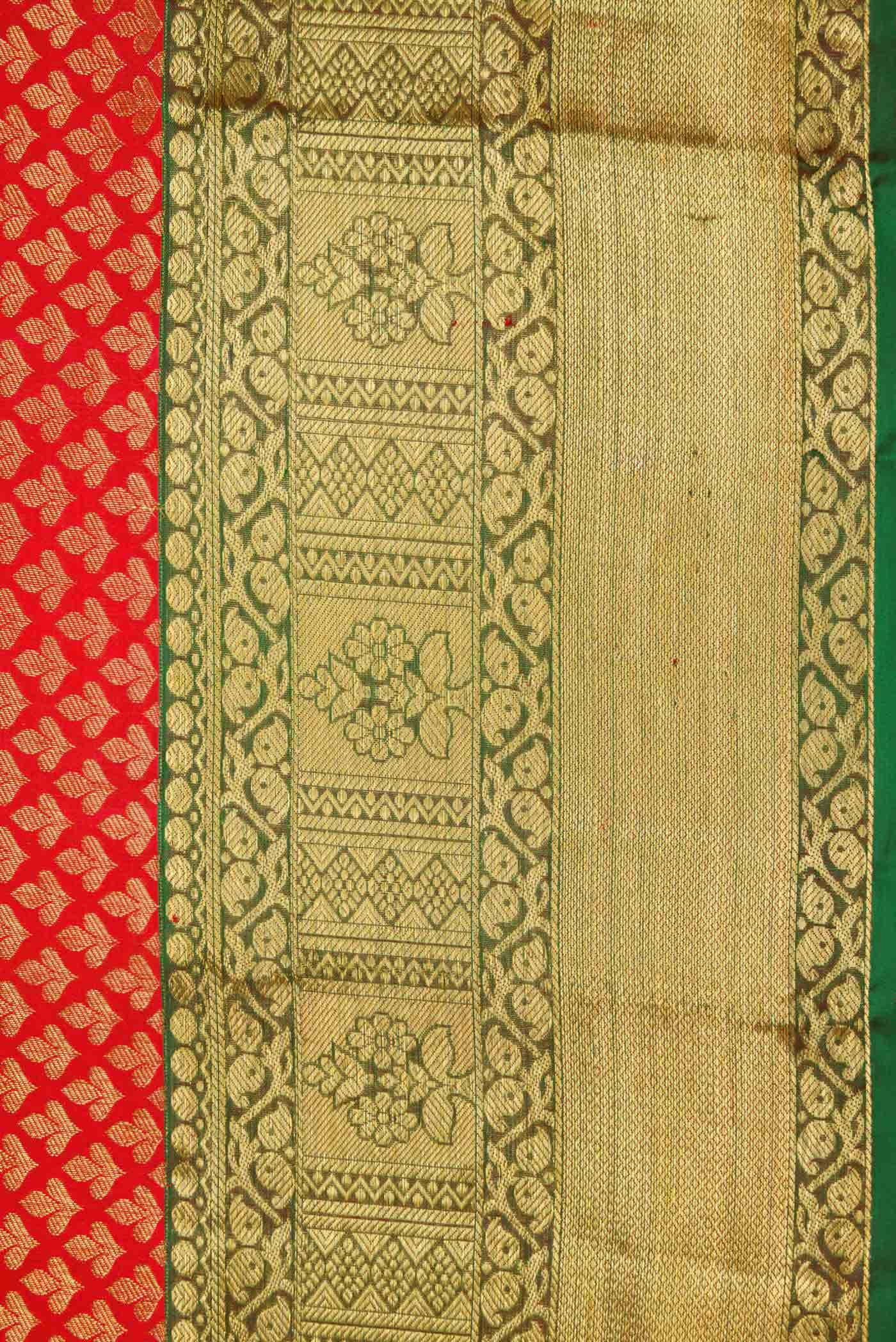 Red Dual Tone Kanchipuram Silk Saree