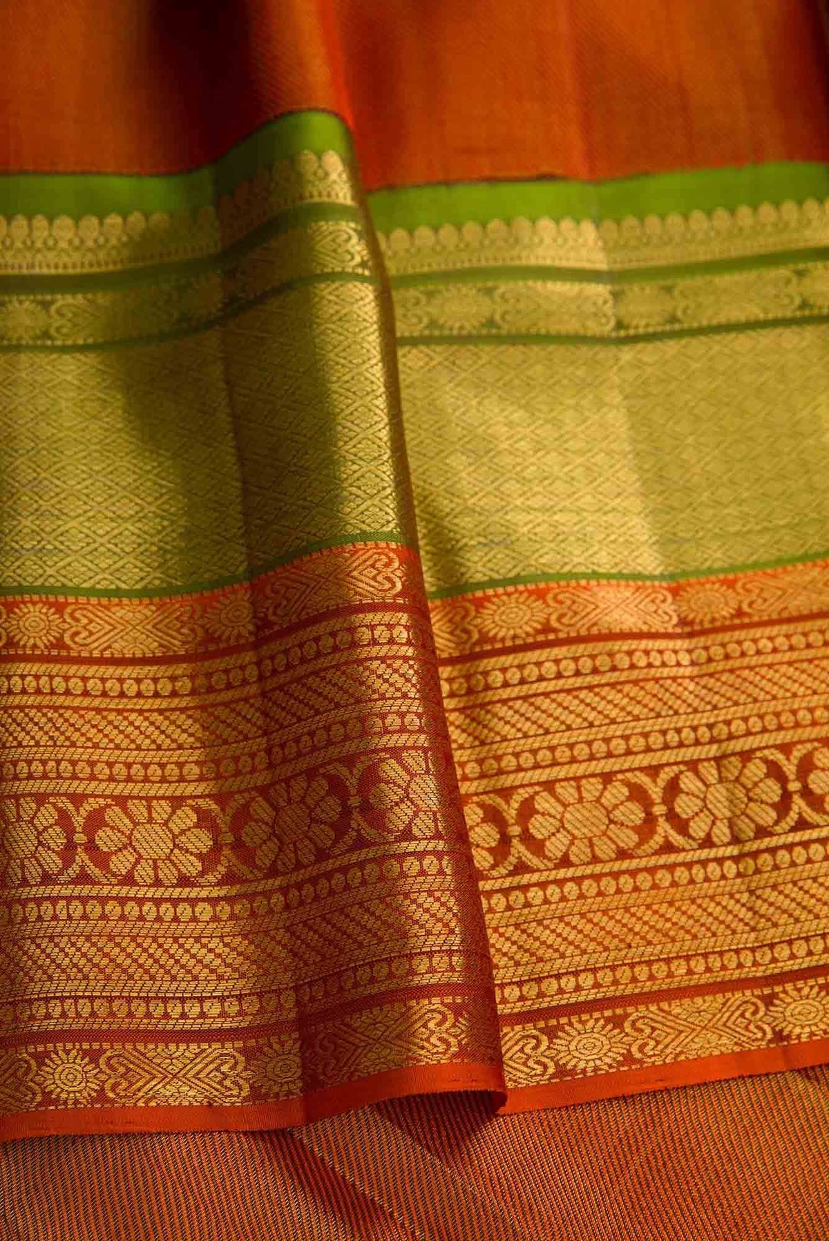 Rose Gold Kanjivaram Tissue Silk Saree
