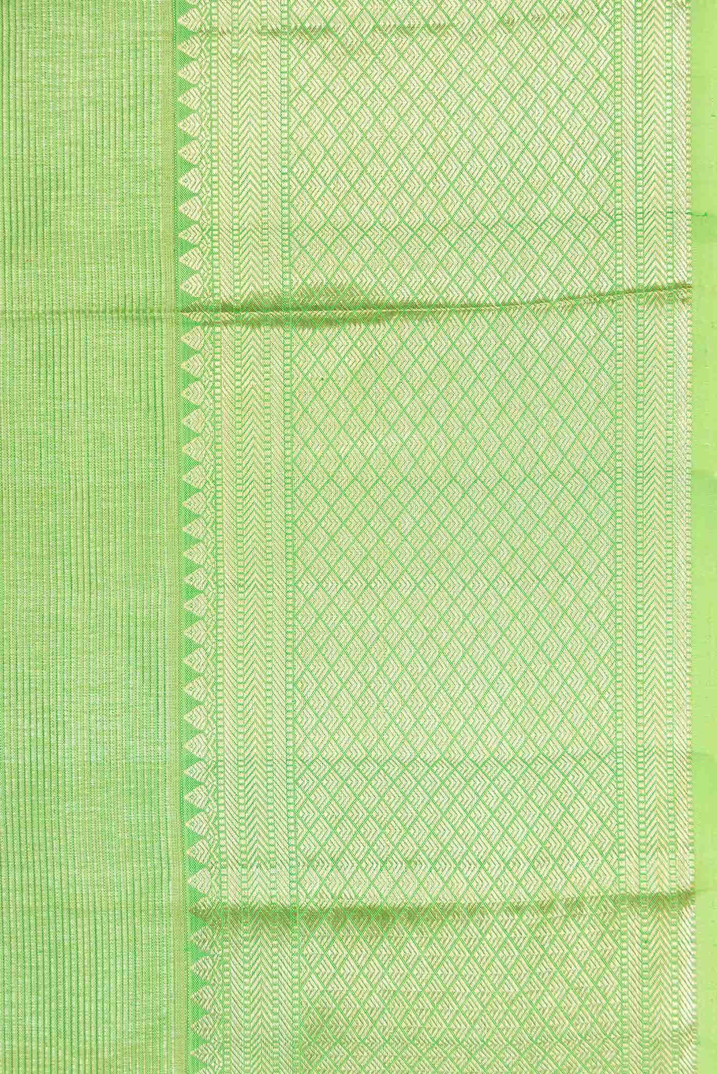 Green Dual Tone Kanchipuram Silk Saree