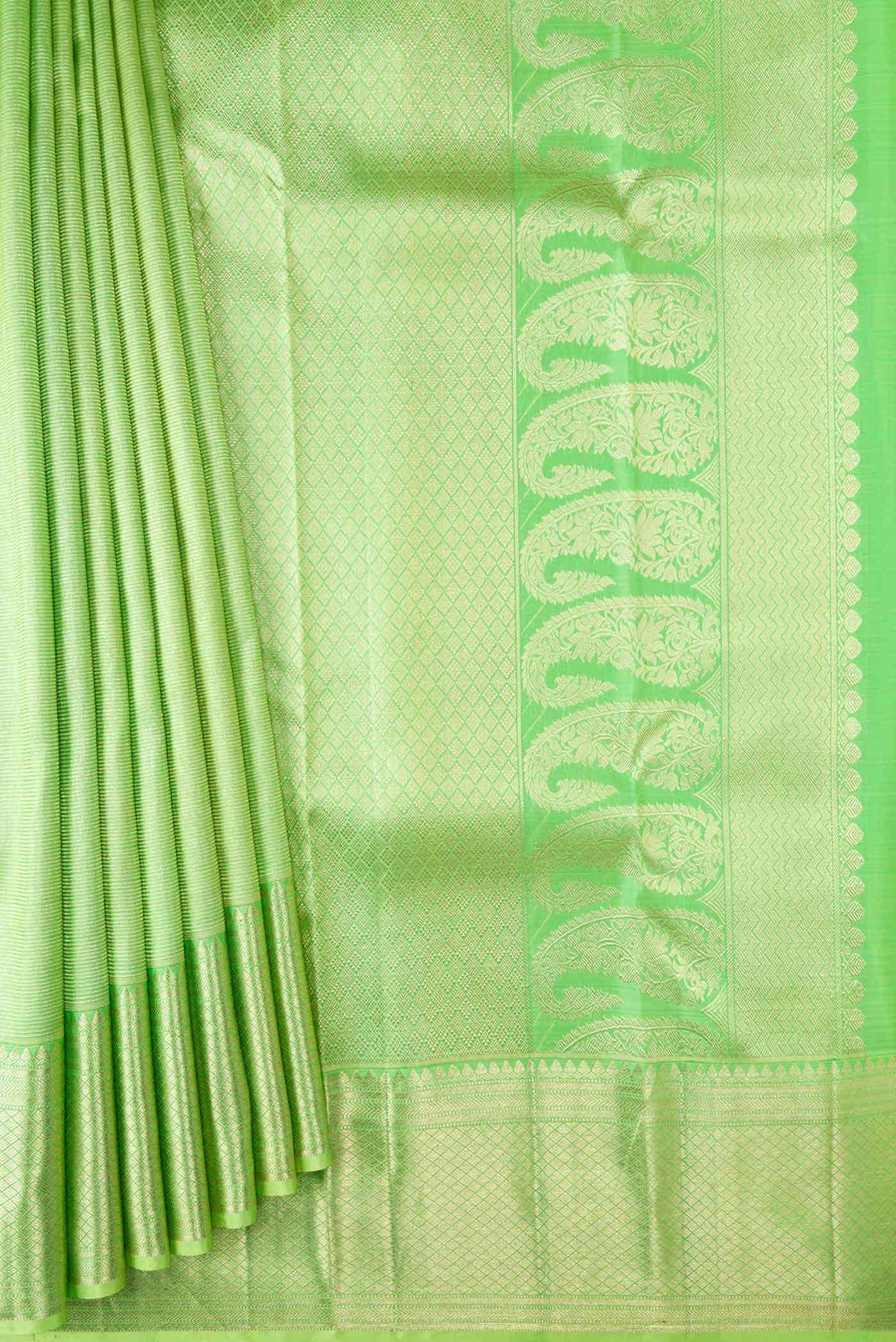 Green Dual Tone Kanchipuram Silk Saree