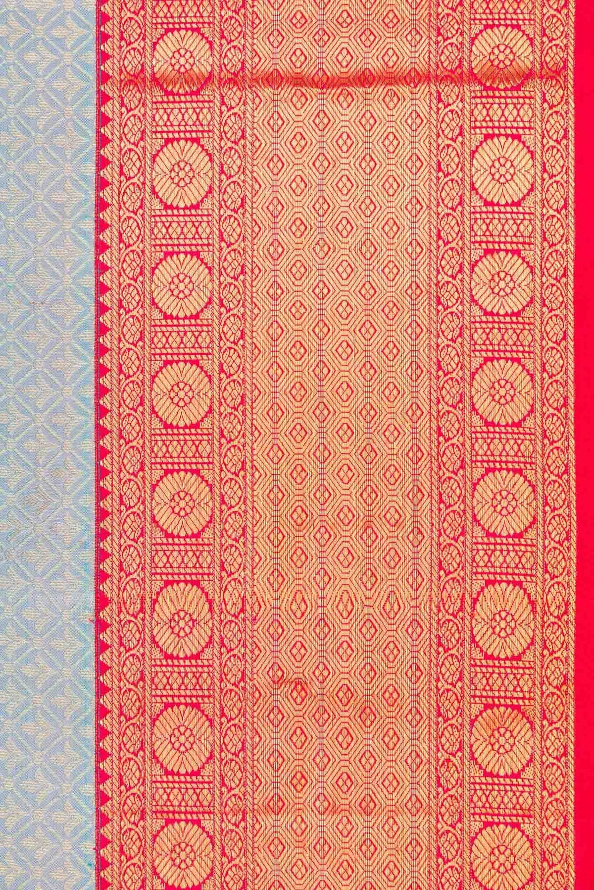Grey Dual Tone Kanchipuram Silk Saree