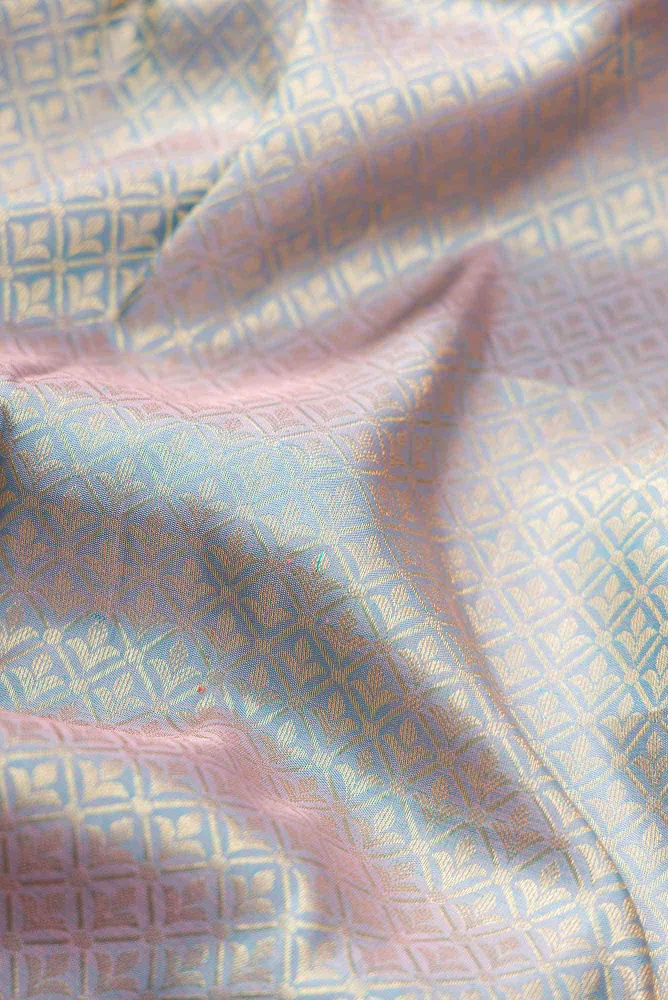 Grey Dual Tone Kanchipuram Silk Saree