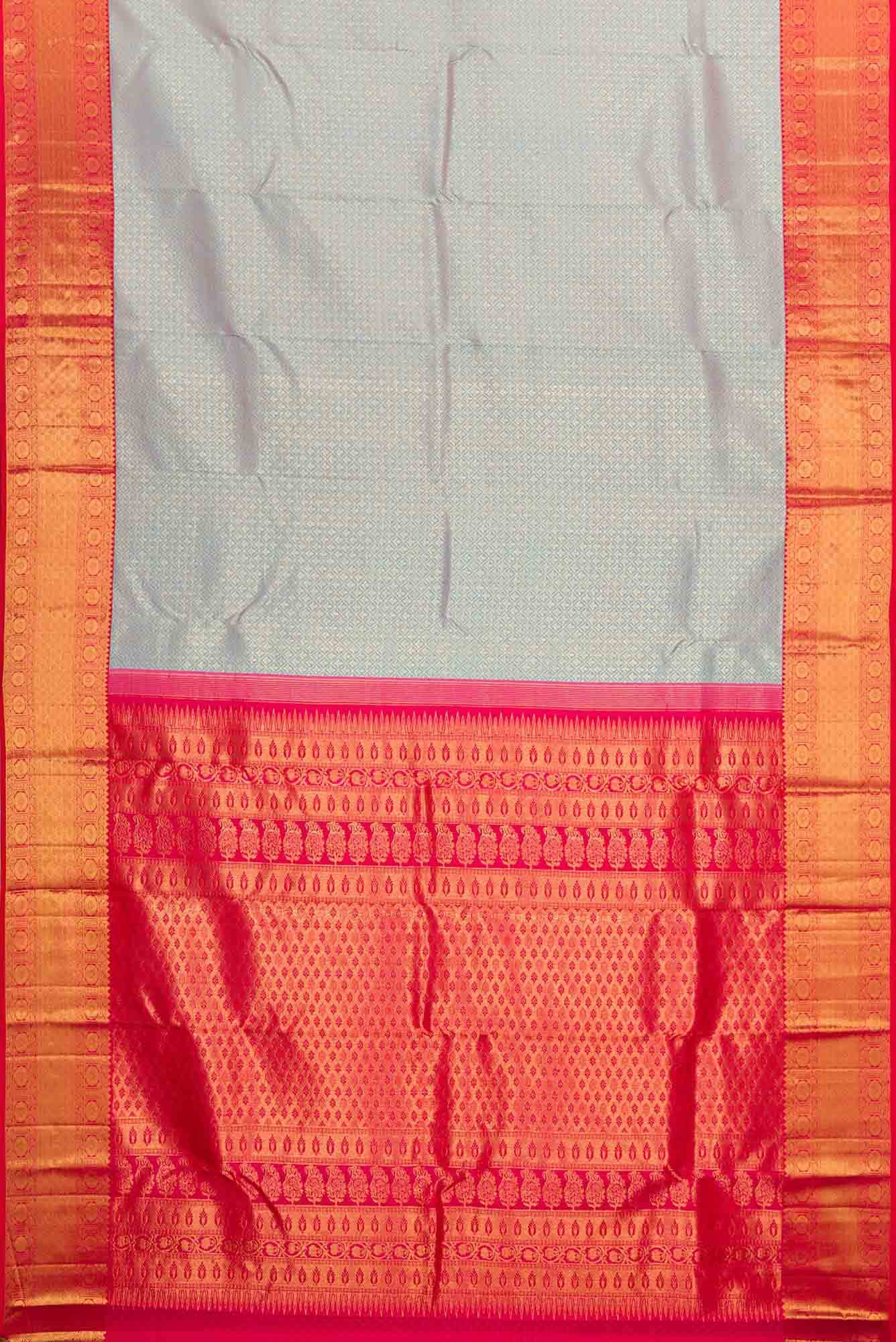 Grey Dual Tone Kanchipuram Silk Saree
