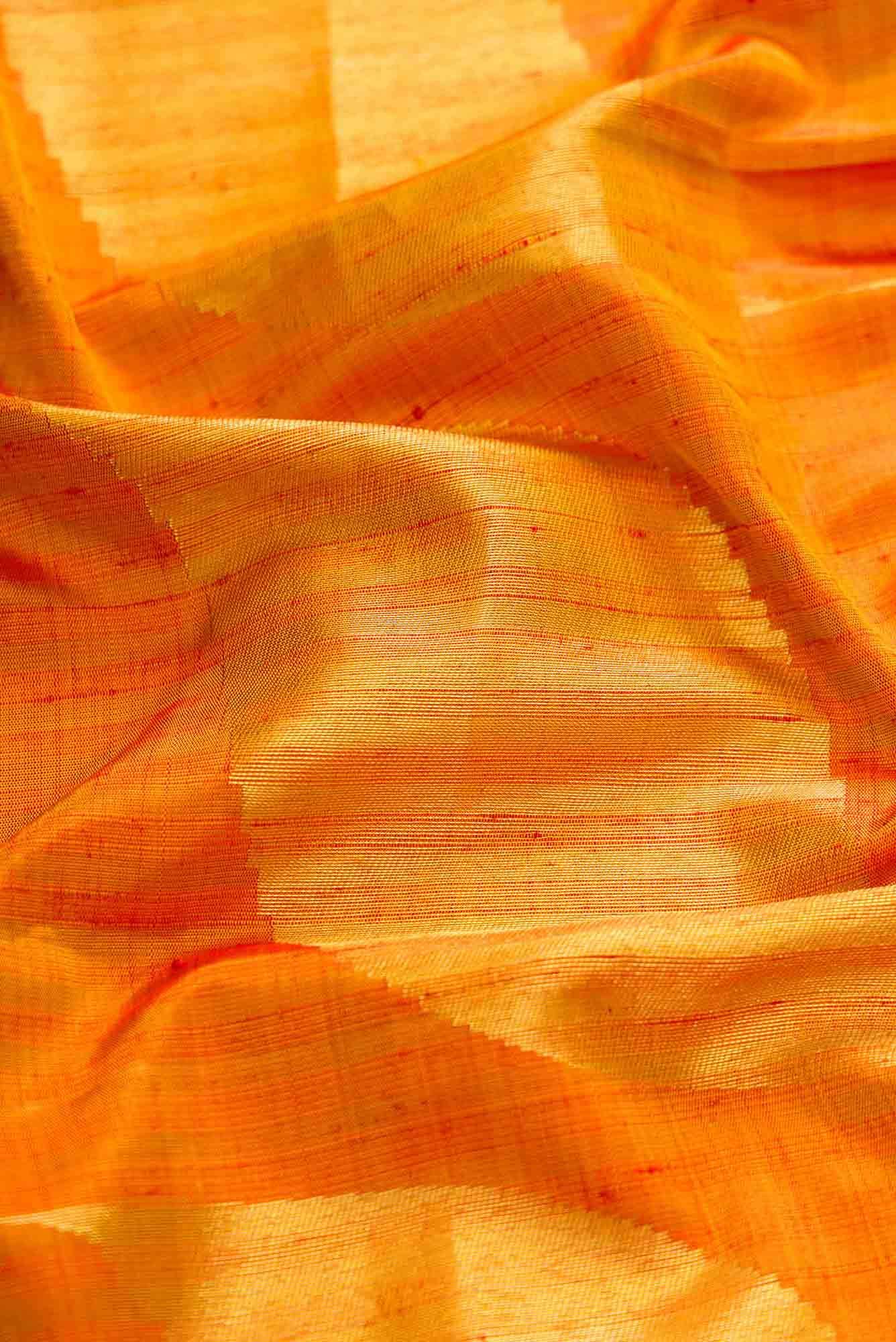 Mustard Dual Tone Kanchipuram Silk Saree