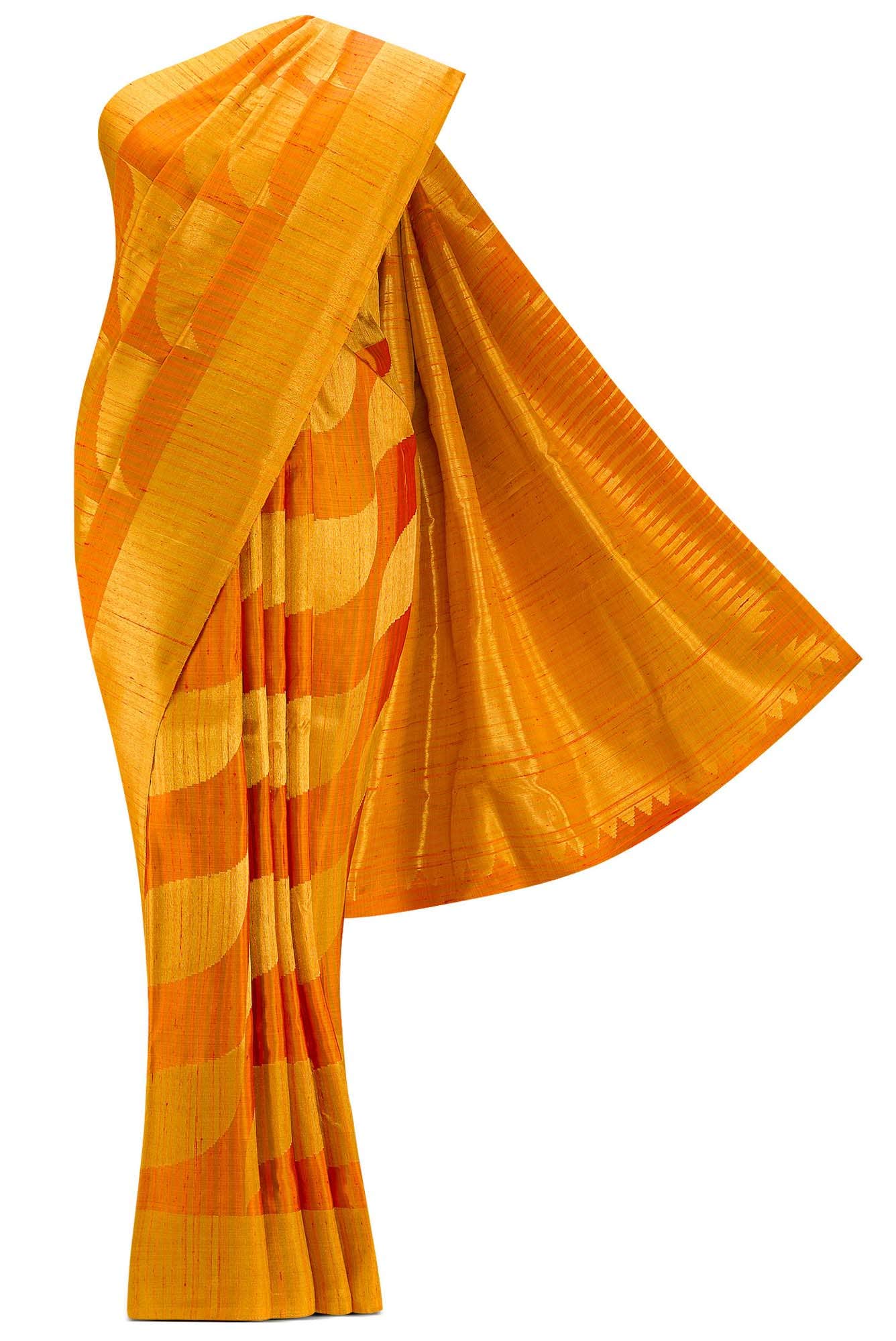 Mustard Dual Tone Kanchipuram Silk Saree