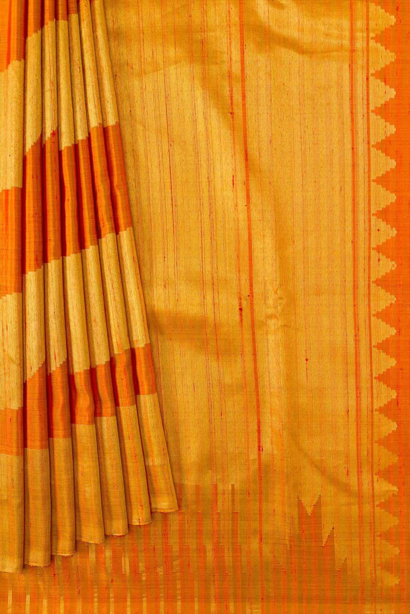 Mustard Dual Tone Kanchipuram Silk Saree