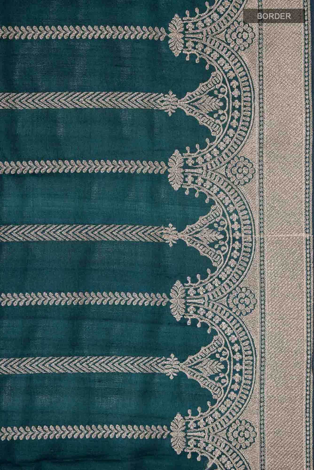 Teal Bhagalpuri Tussar Silk Saree