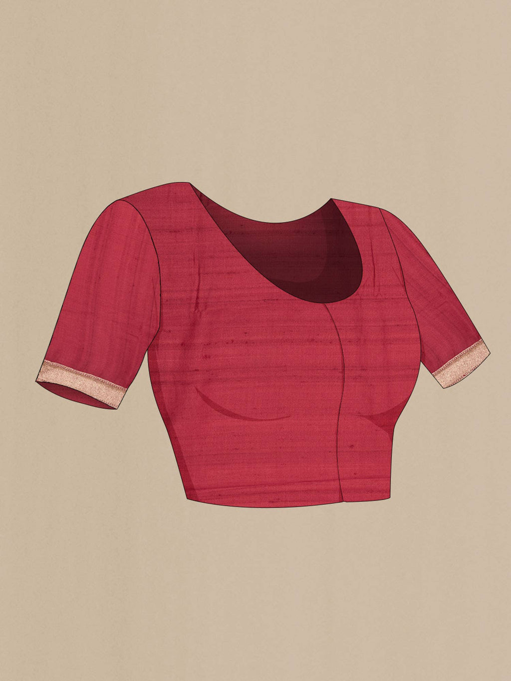 Maroon Bhagalpuri Tussar Silk Saree