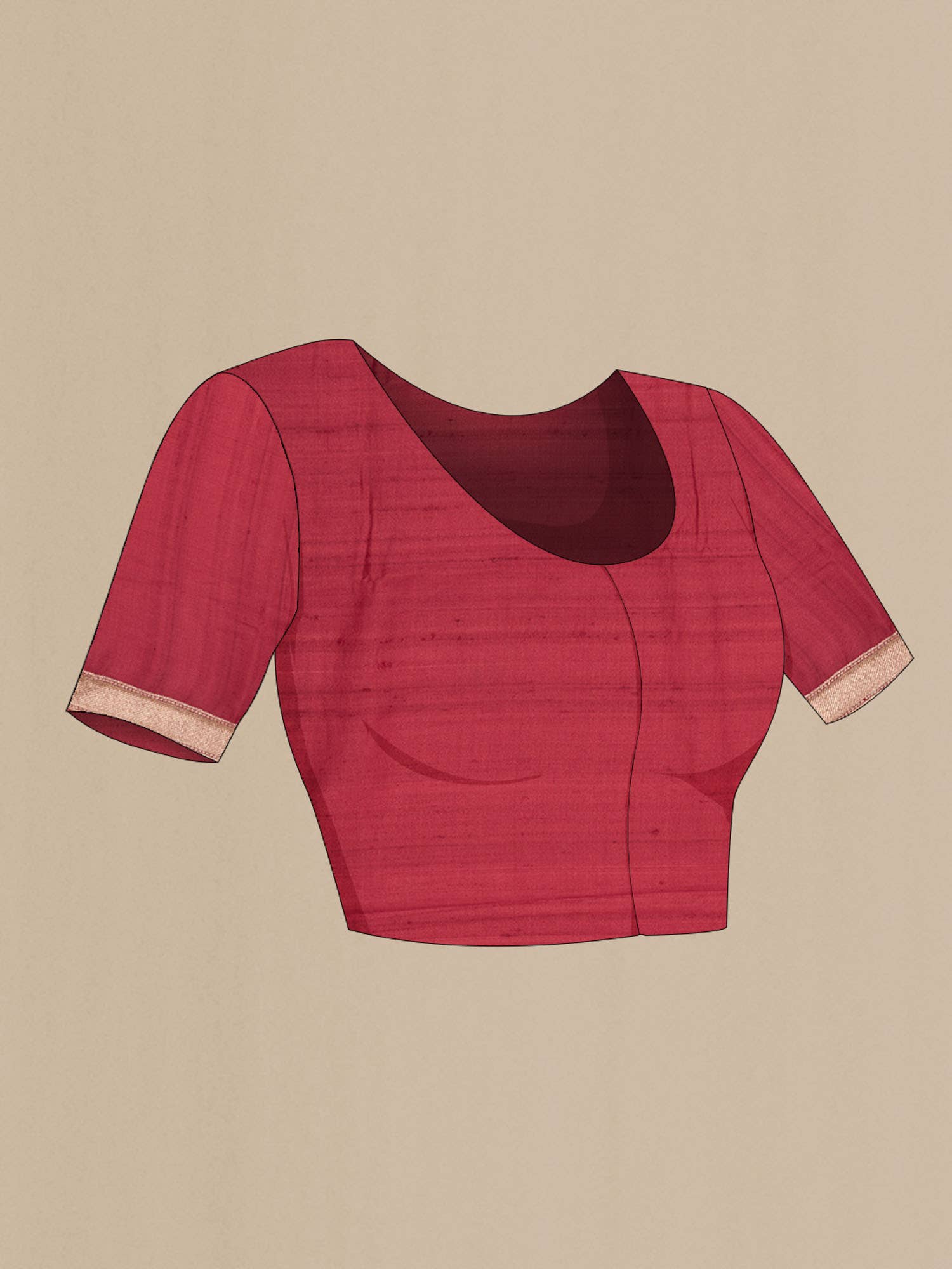 Maroon Bhagalpuri Tussar Silk Saree