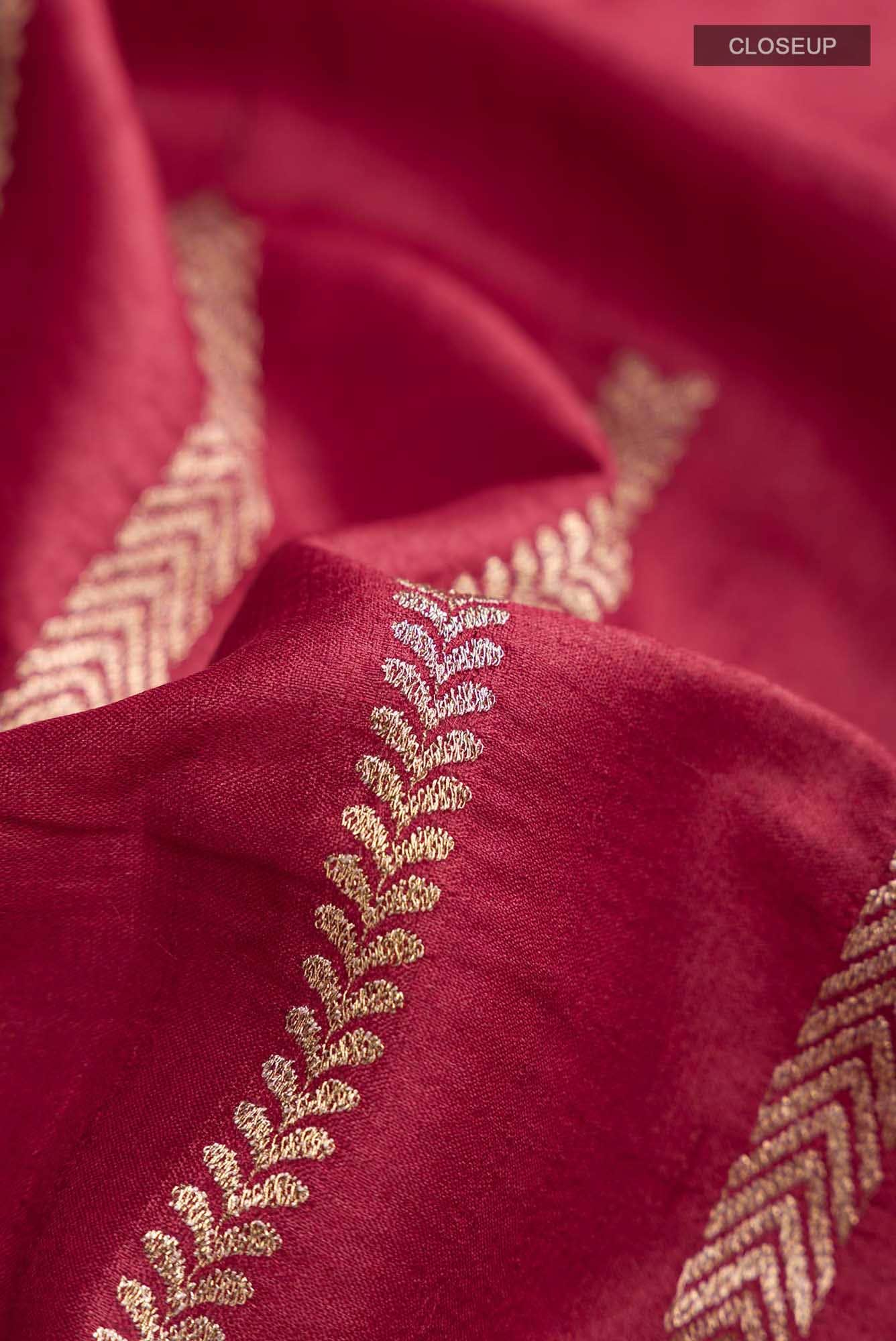 Maroon Bhagalpuri Tussar Silk Saree