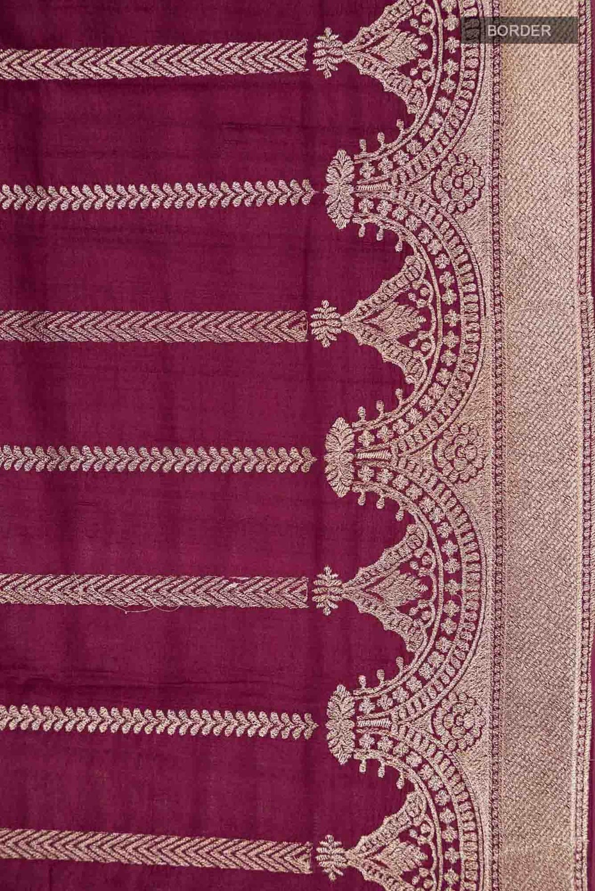 Maroon Bhagalpuri Tussar Silk Saree