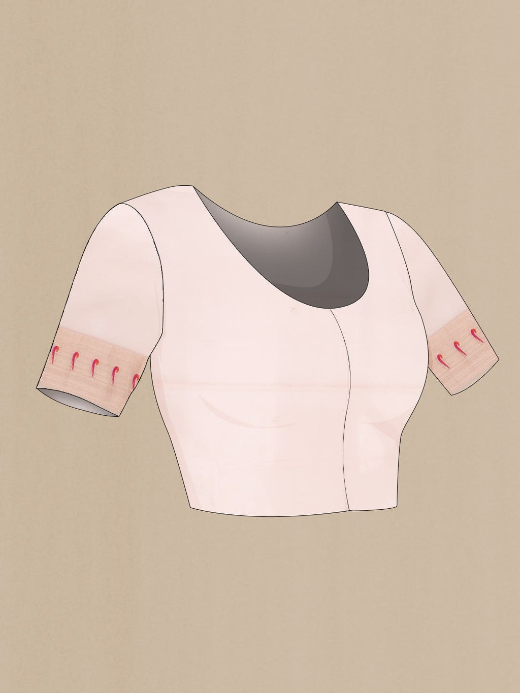 Peach Dual Tone Organza Silk Saree