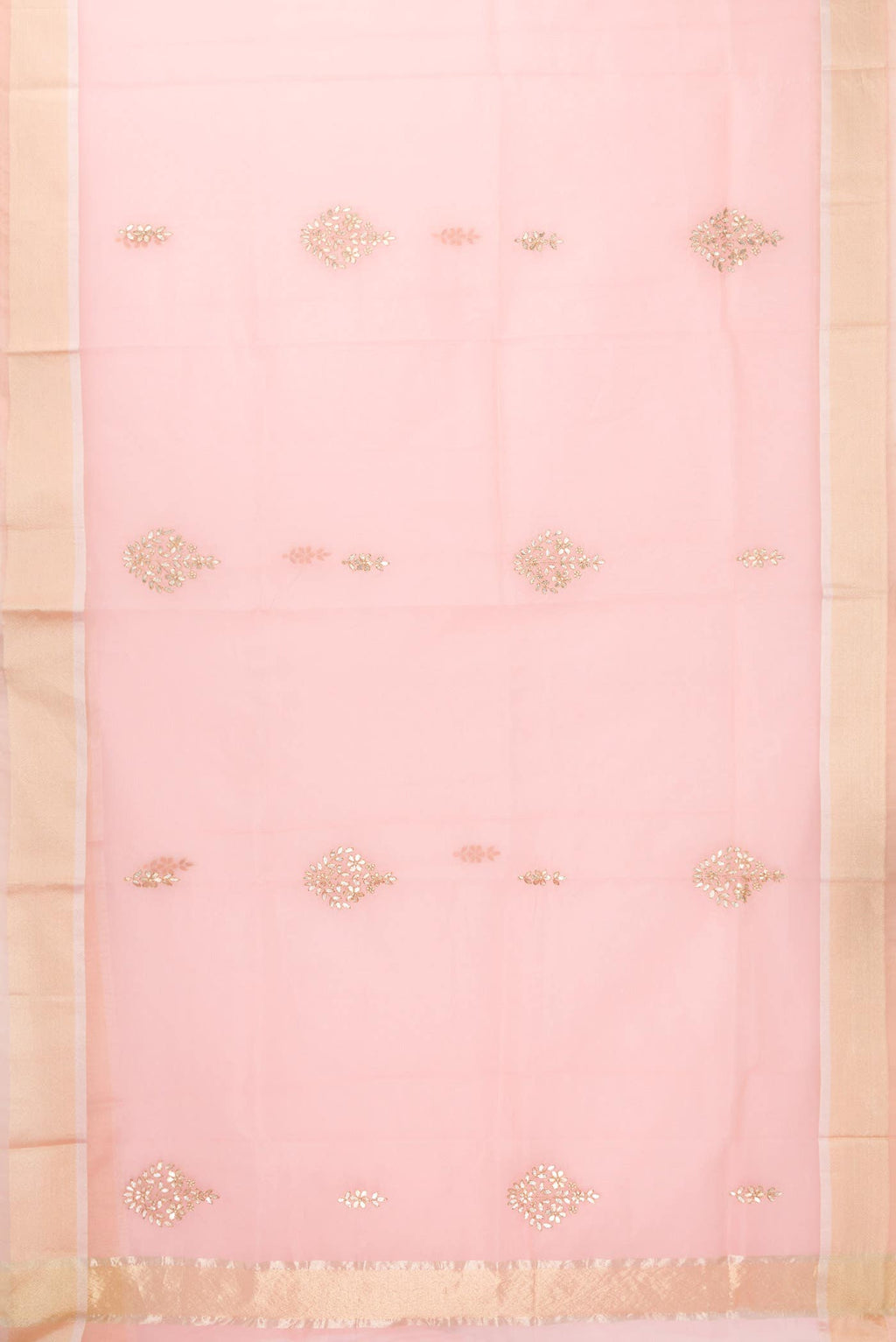 Pink Dual Tone Organza Silk Saree