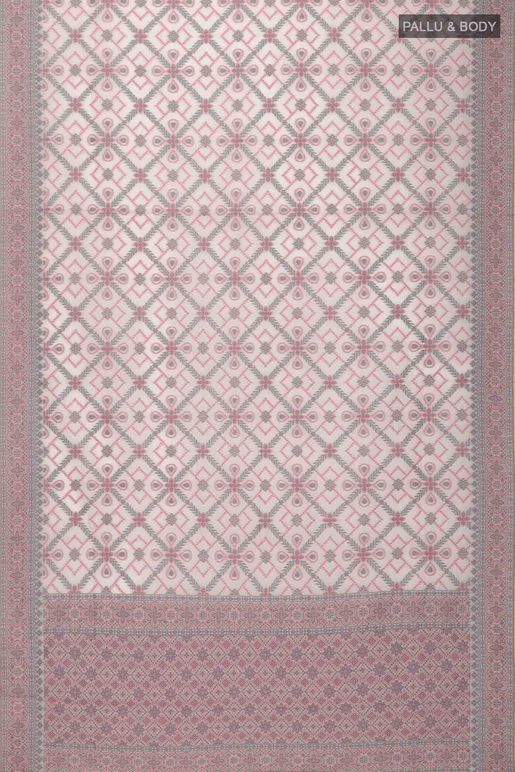 Cream Banarasi Silk Cotton Saree