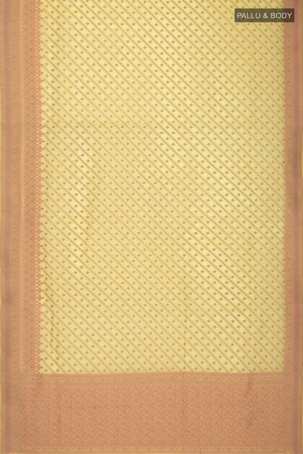 Yellow Banarasi Silk Cotton Saree
