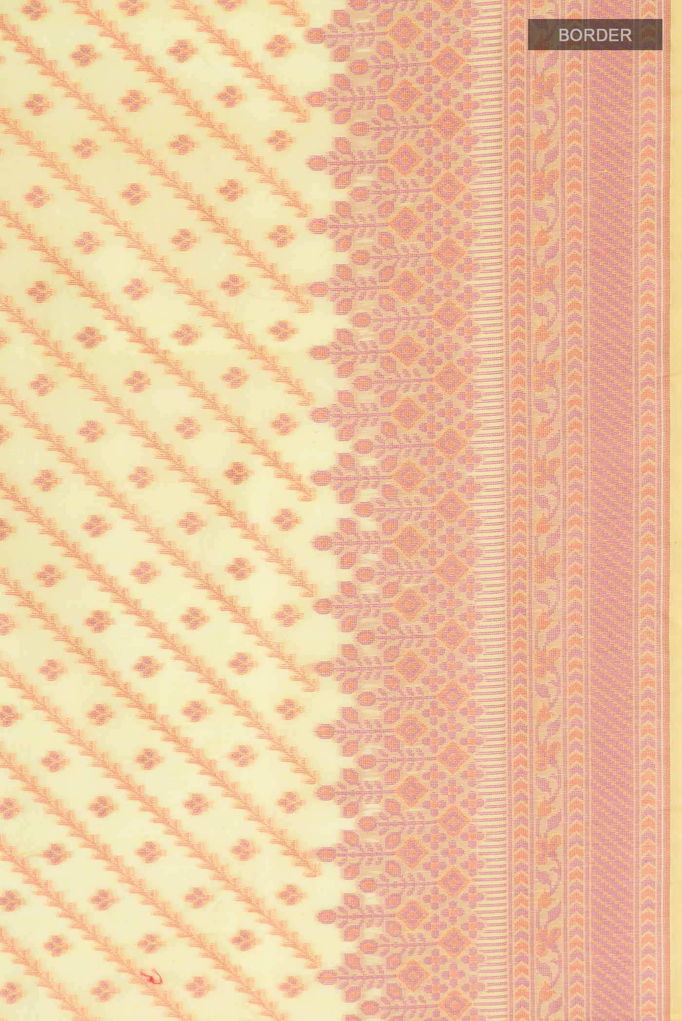 Yellow Banarasi Silk Cotton Saree
